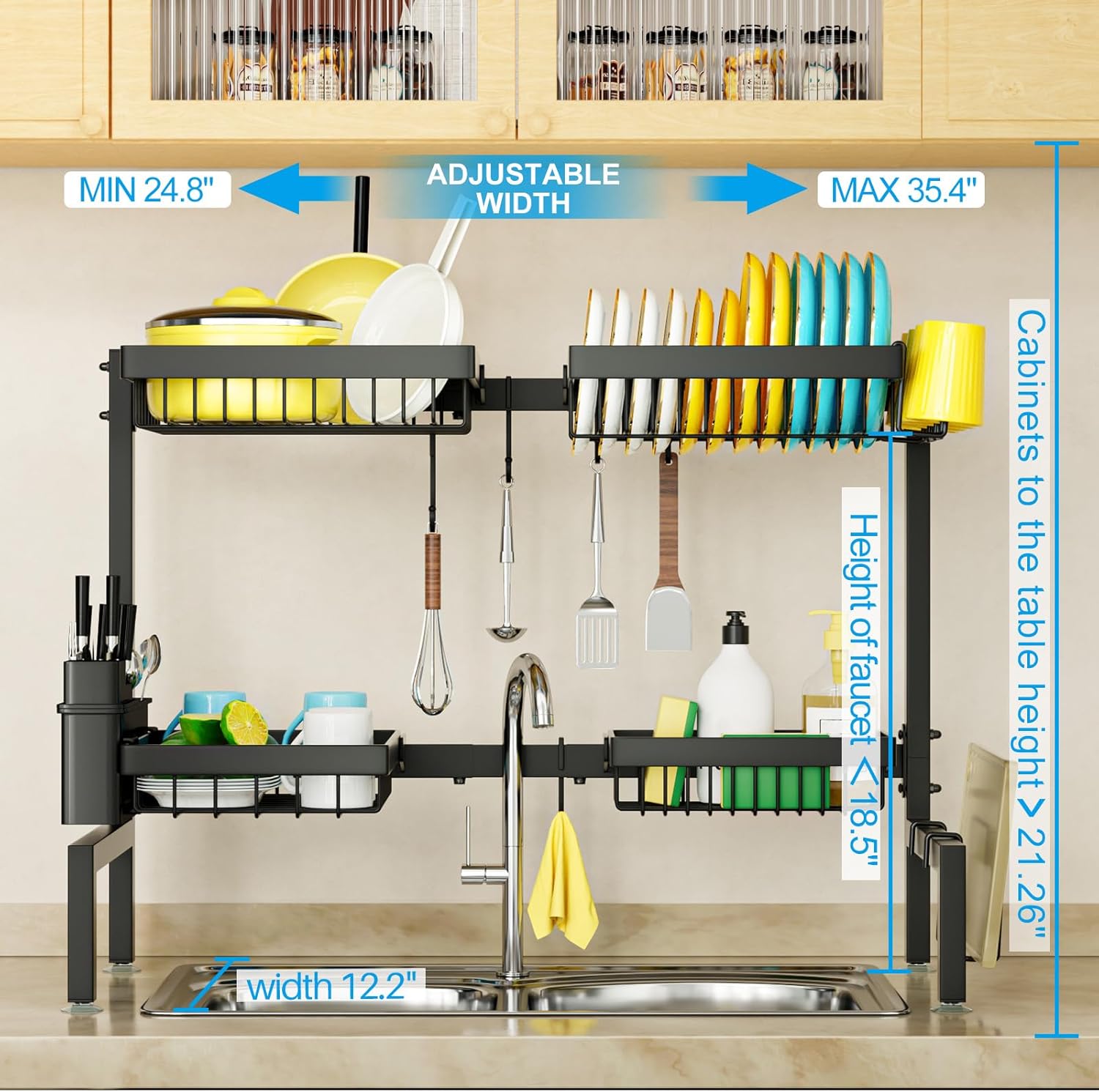 Over The Sink Dish Drying Rack - Image 3