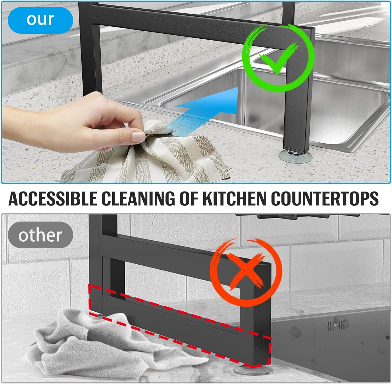 Over The Sink Dish Drying Rack - Image 5