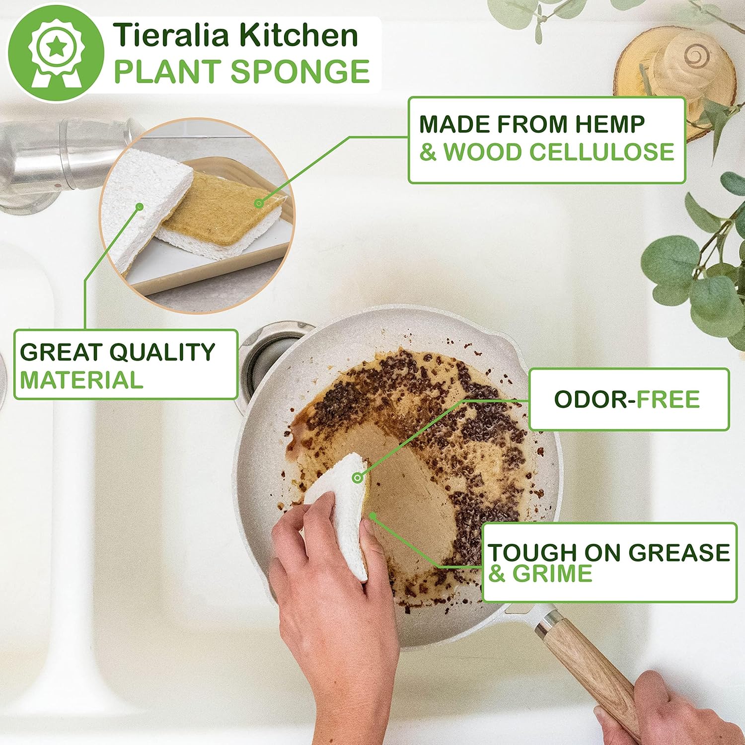 Tieralia Bamboo Dish Brush Gift Set - Image 6