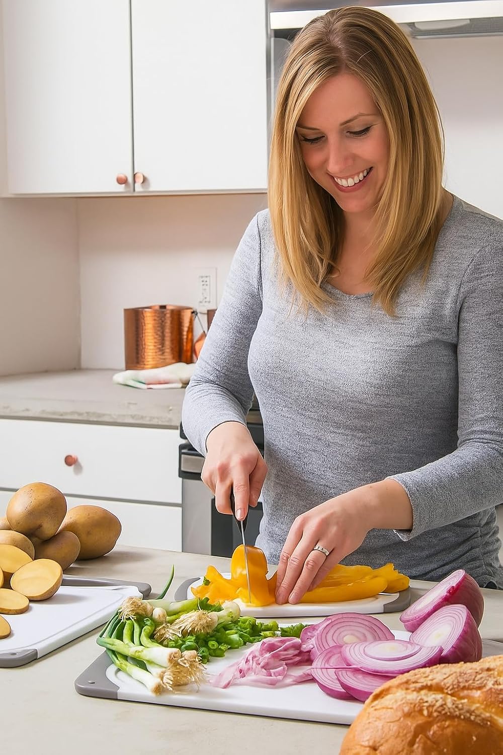 BPA-Free Reversible Cutting Board Set - Image 4