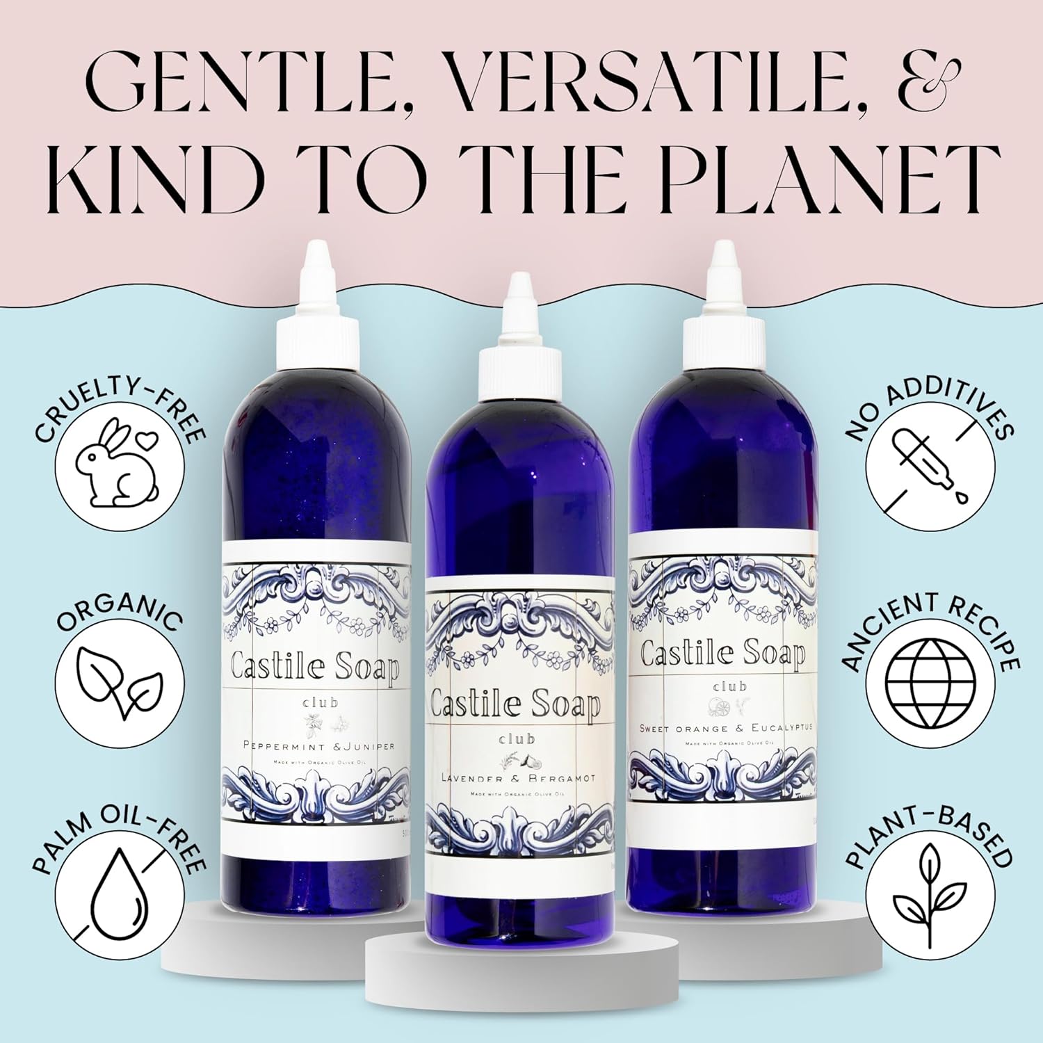 Natural Castile Soap Lavender & Bergamot 16oz - Image 4