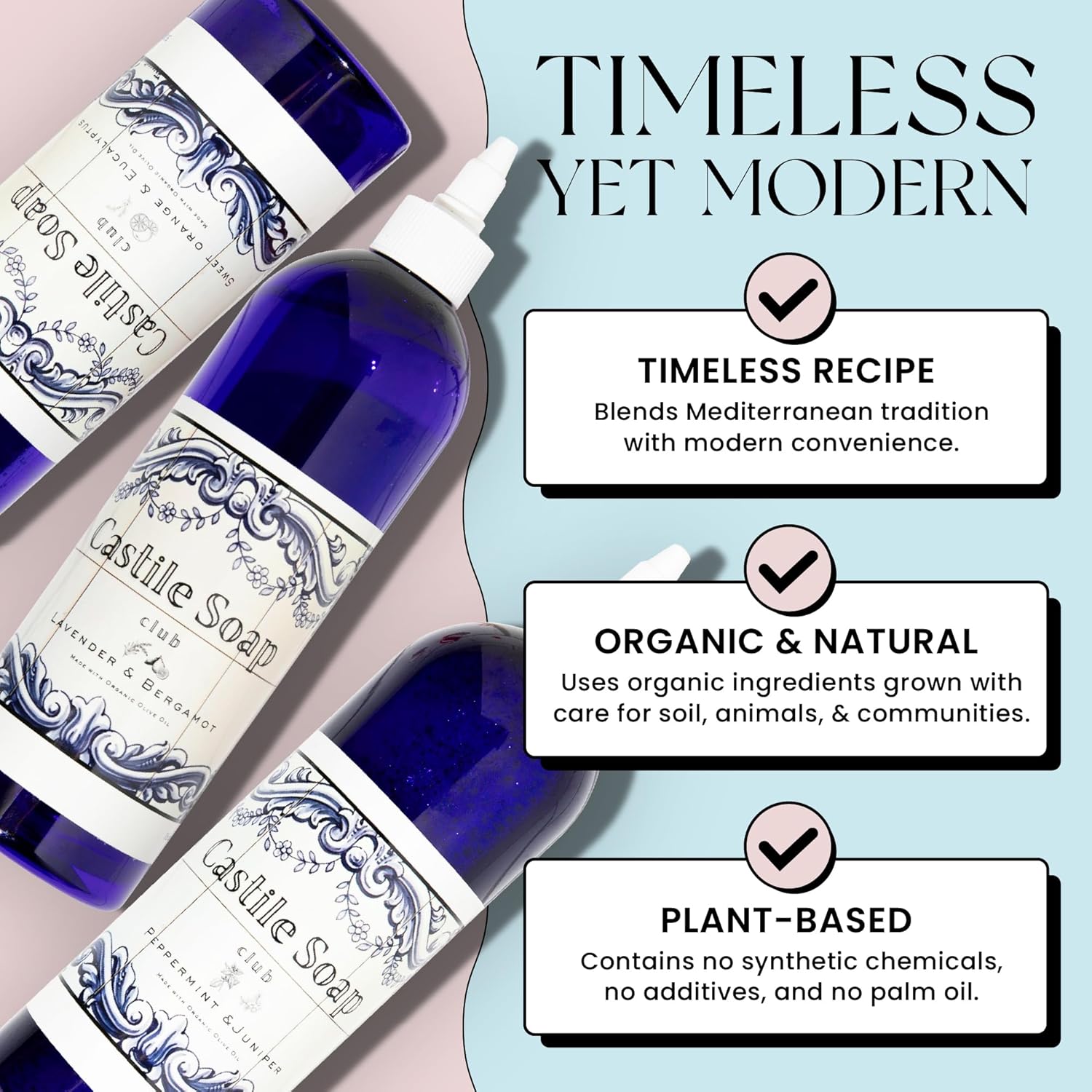 Natural Castile Soap Lavender & Bergamot 16oz - Image 5