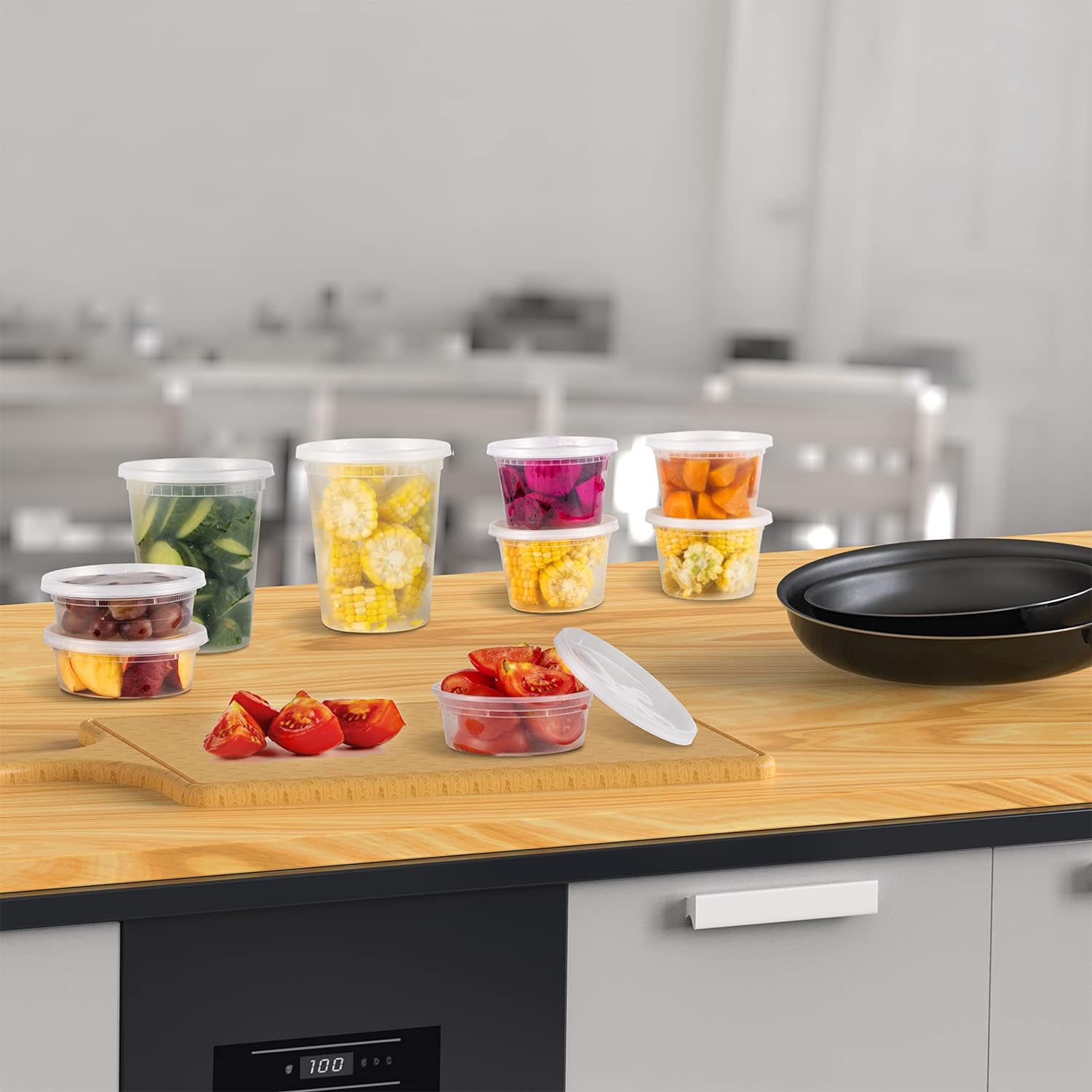 TashiBox 8oz Plastic Containers with Airtight Lids - Image 5