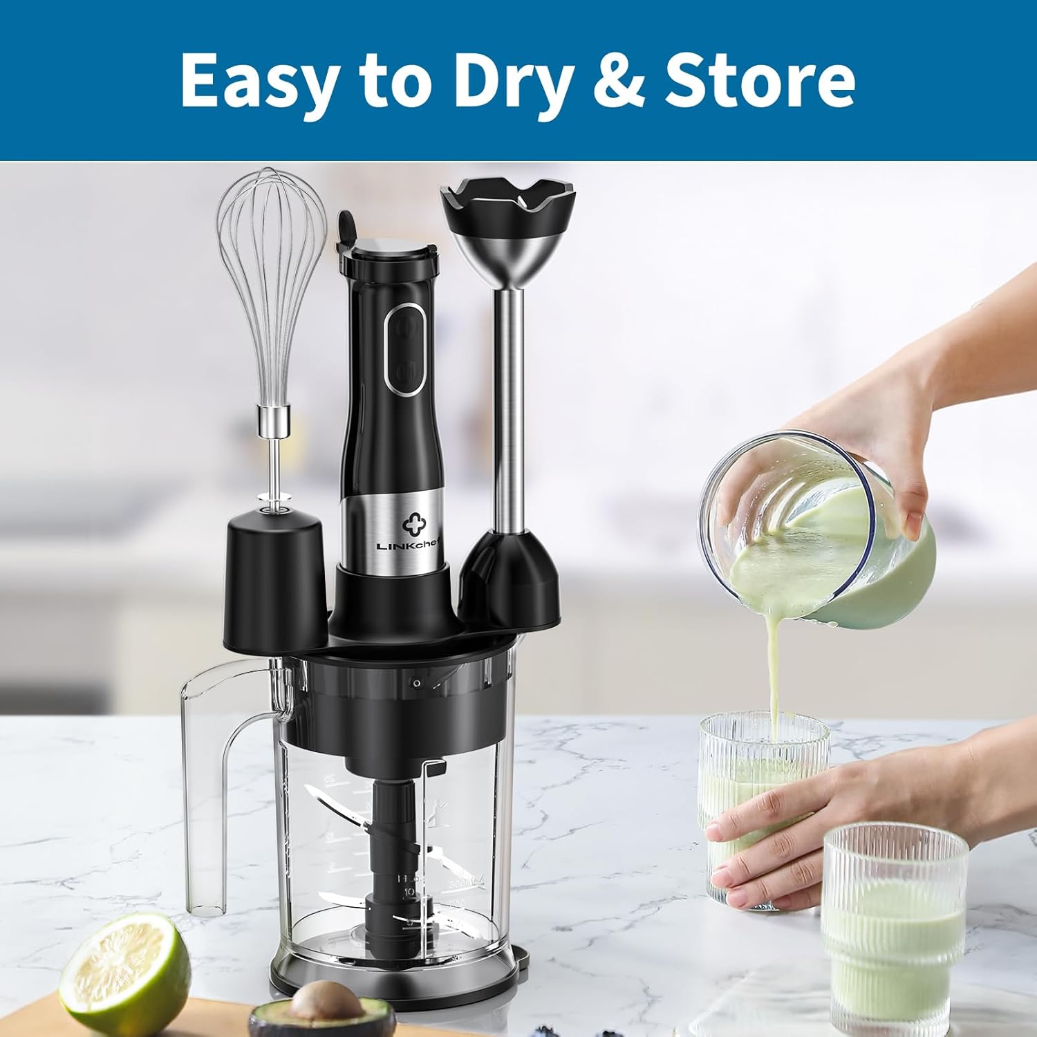 LINKChef 4 in 1 Immersion Blender Handheld - Image 10