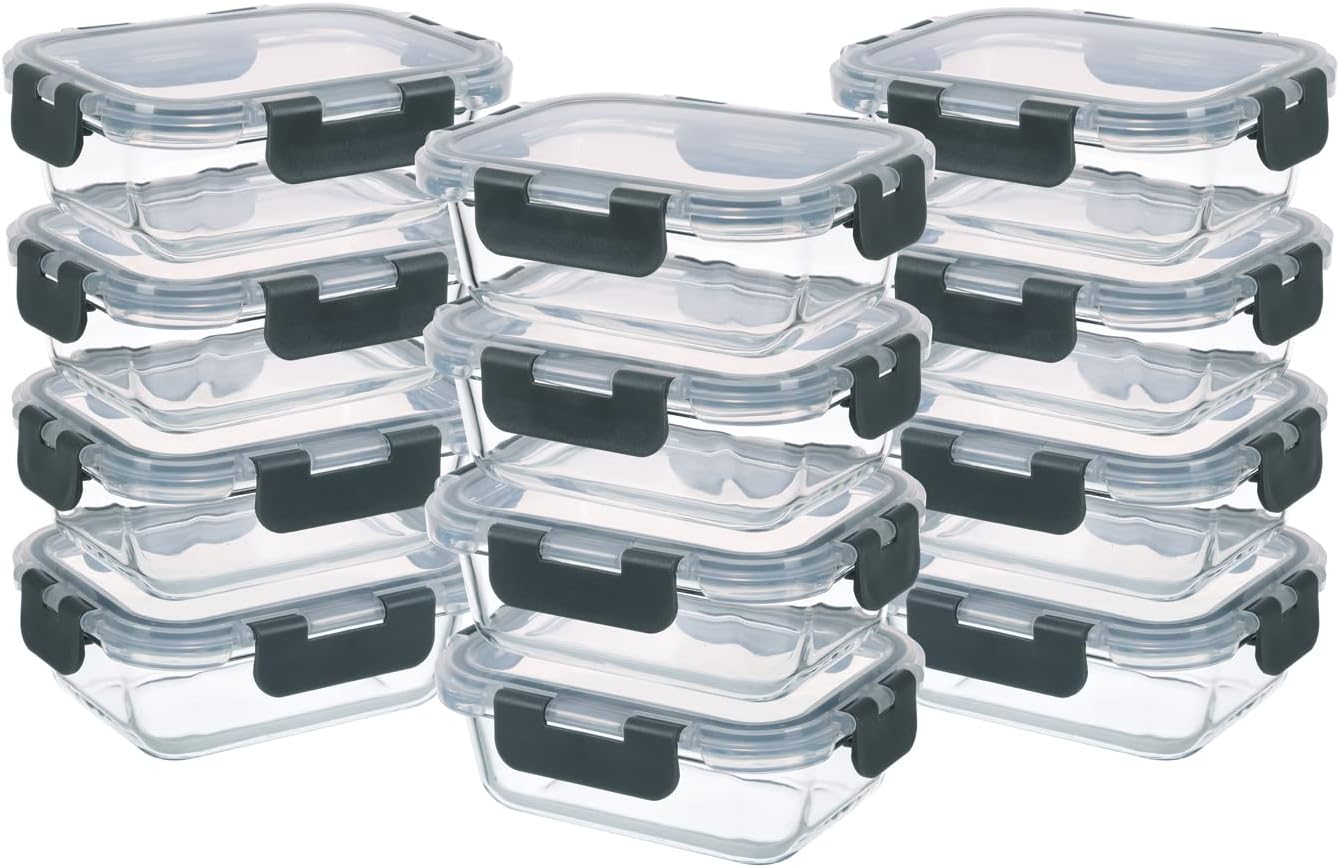 24-Piece Glass Food Storage Containers Set - Image 2