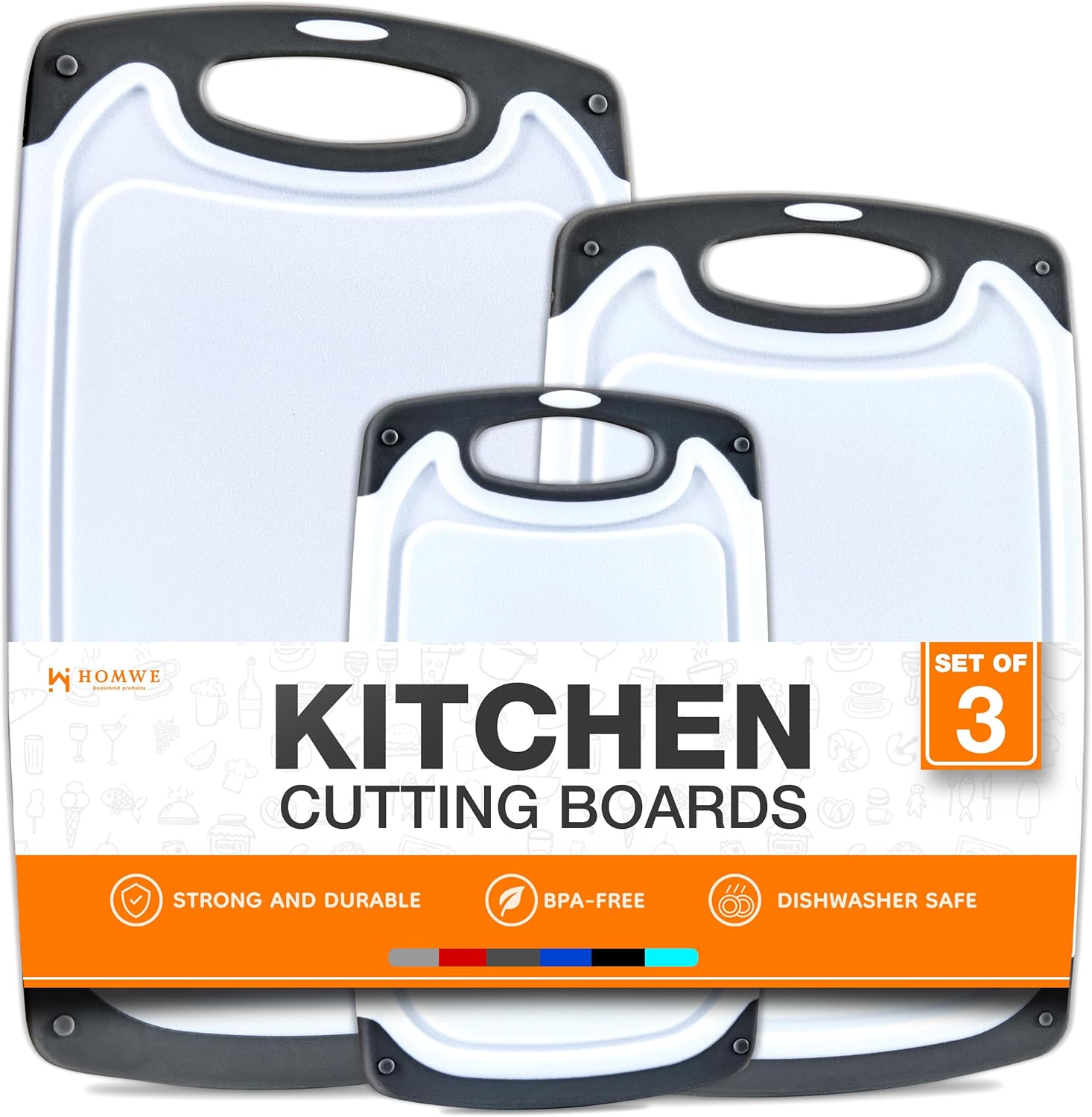 BPA-Free Reversible Cutting Board Set - Image 2