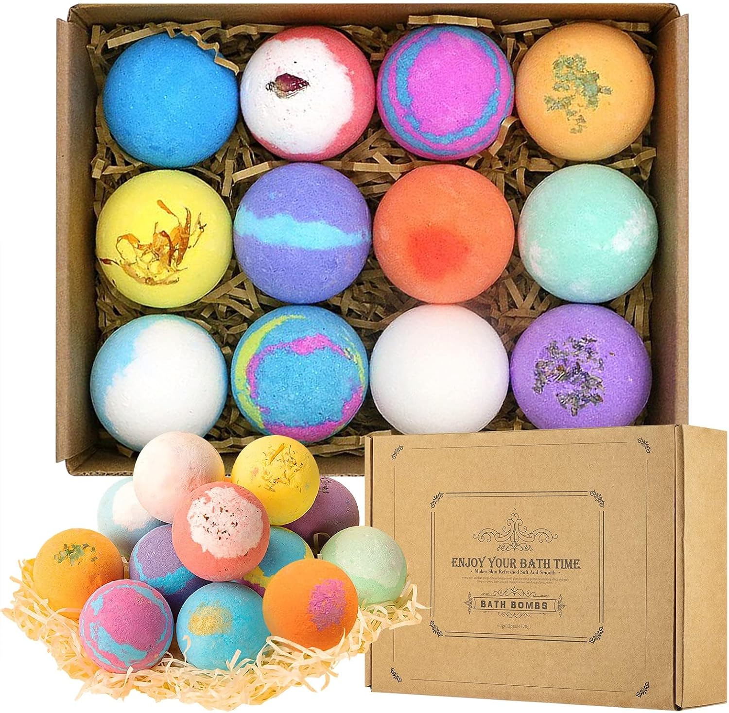 Bath Bombs Gift Set with Natural Organic Bubble and Nourishing Salts - Image 2