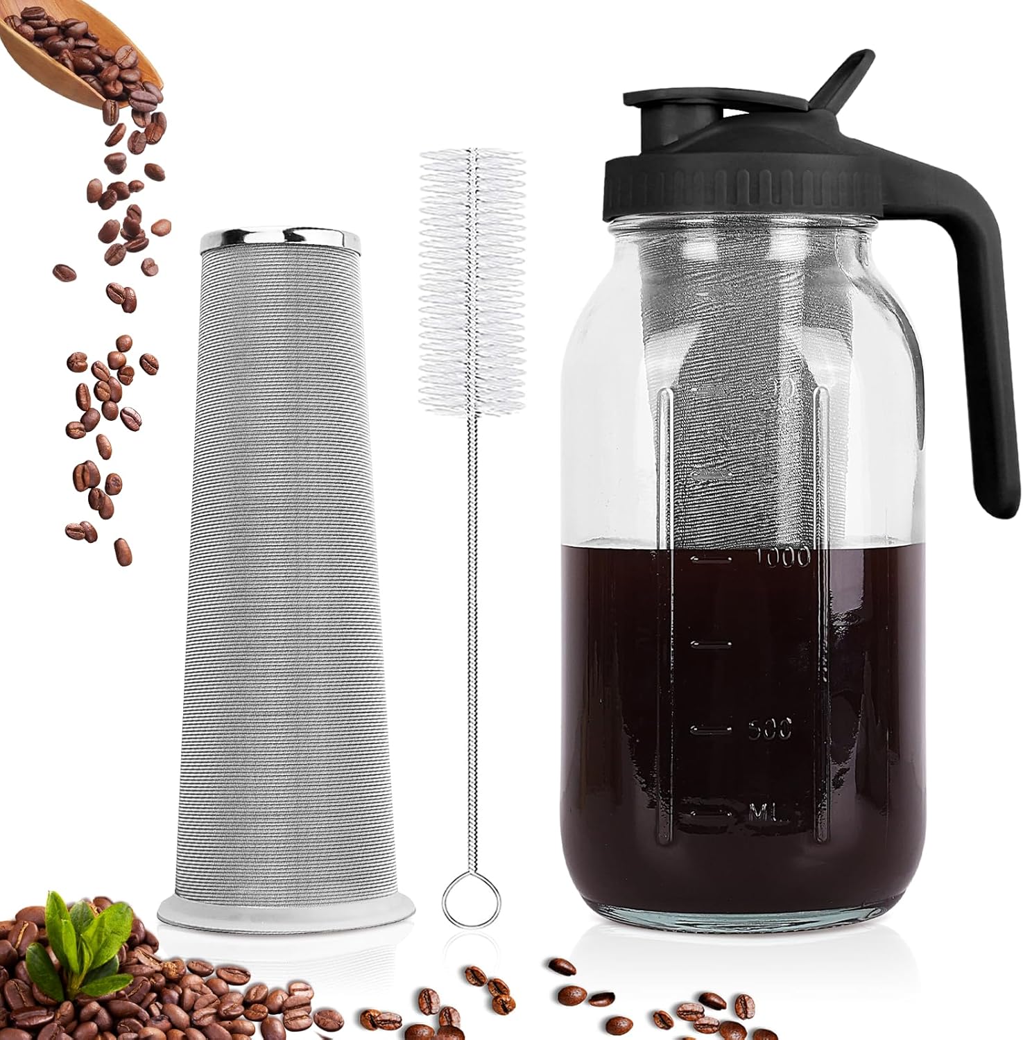 Cold Brew Coffee Maker Mason Jar Pitcher - Image 2