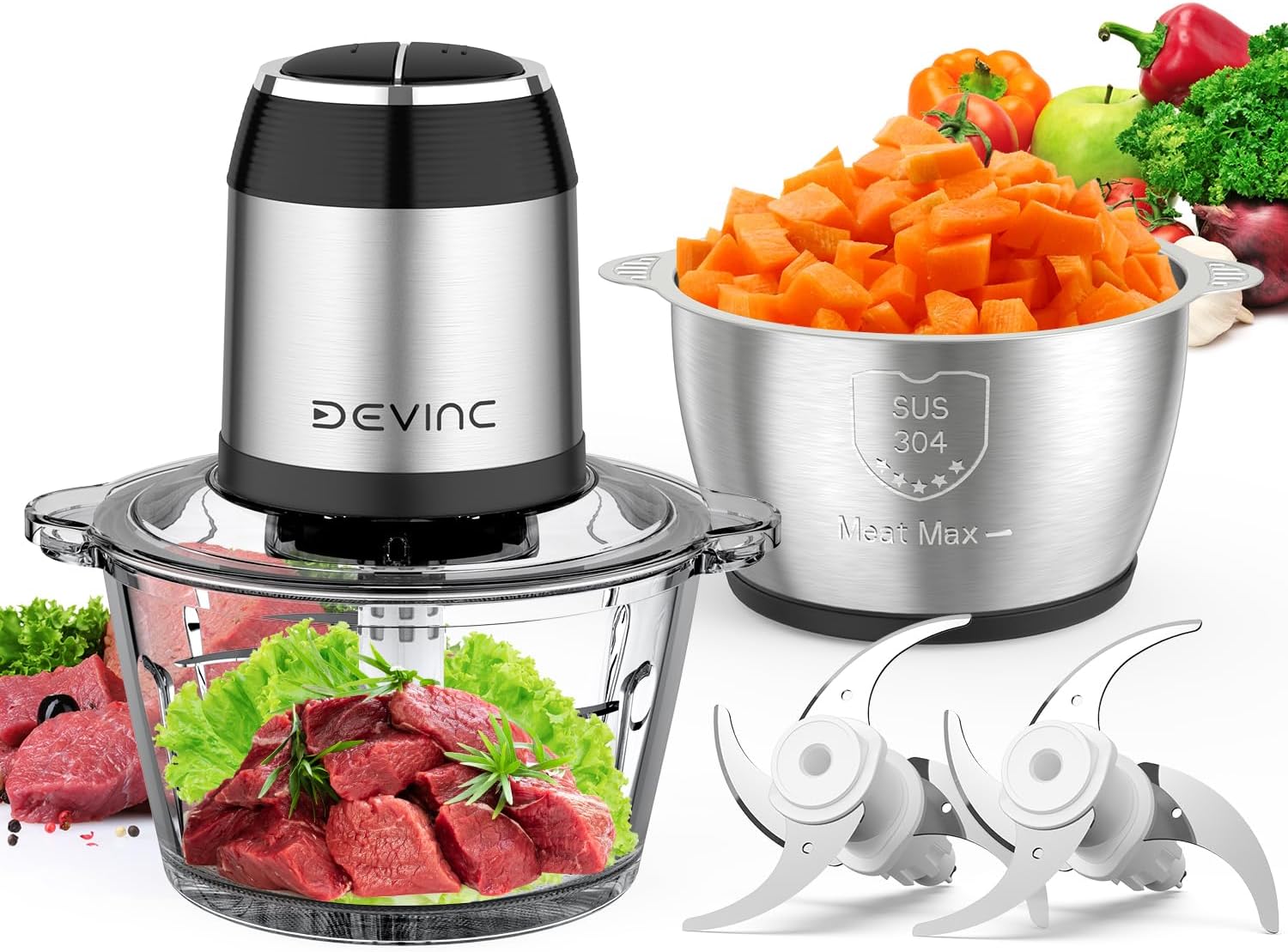 Electric Mini Food Chopper & Meat Grinder - Image 2