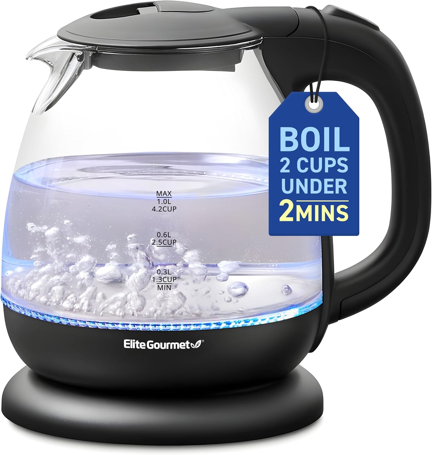 Elite Gourmet Electric Glass Kettle - Image 2