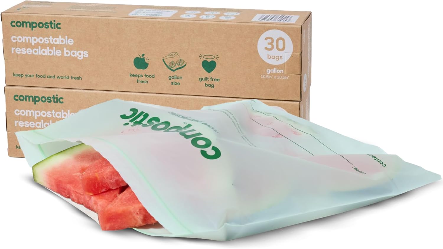 Home Compostable Resealable Gallon Bags - Image 2