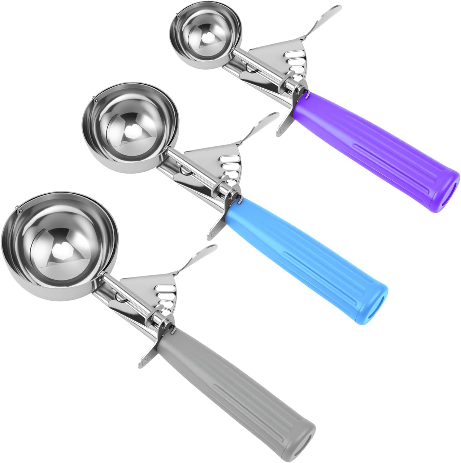 Ice Cream Scoop Set with Portion Control for Cookie Dough and Muffins - Image 2