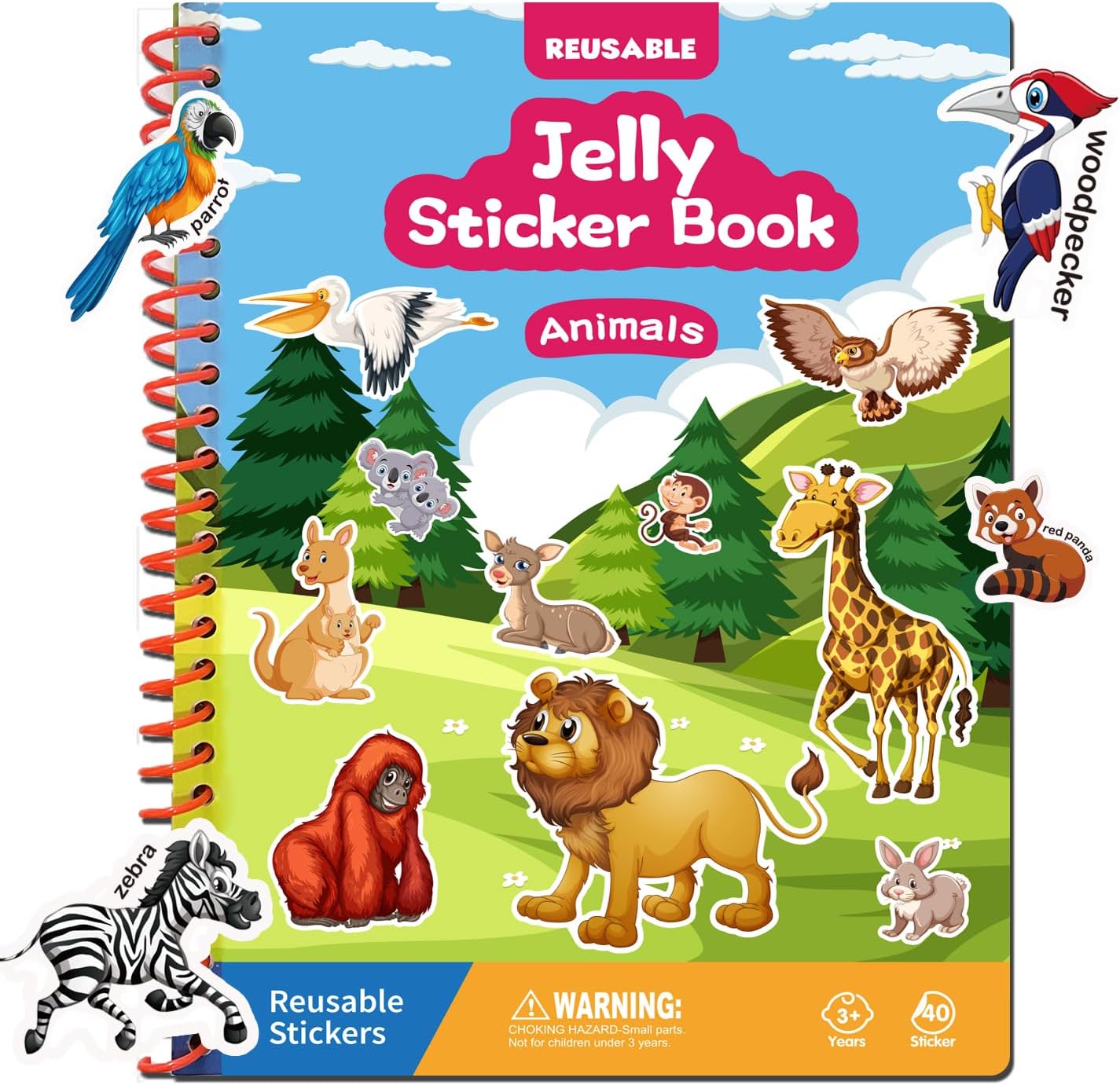 Jelly Reusable Sticker Books for Toddlers - Image 2