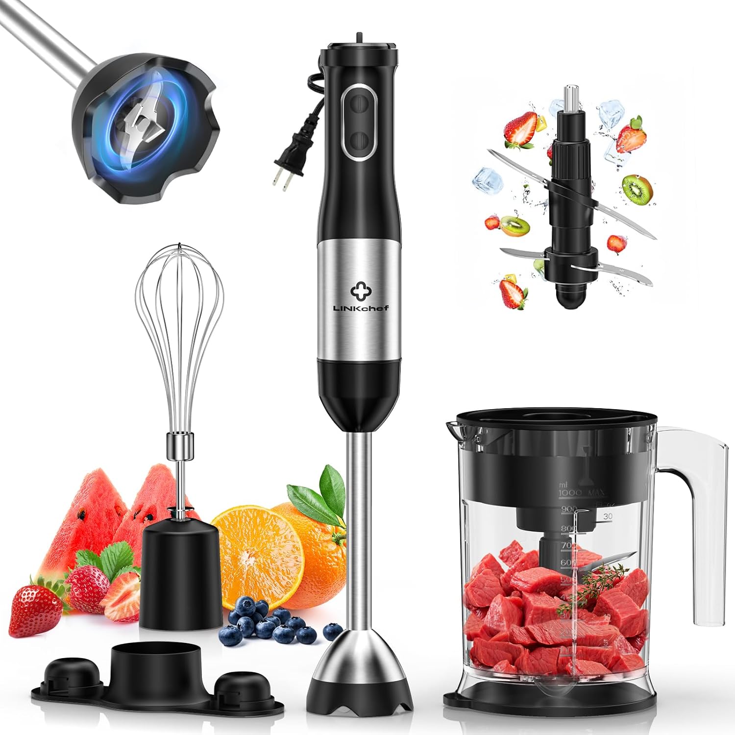 LINKChef 4 in 1 Immersion Blender Handheld - Image 2