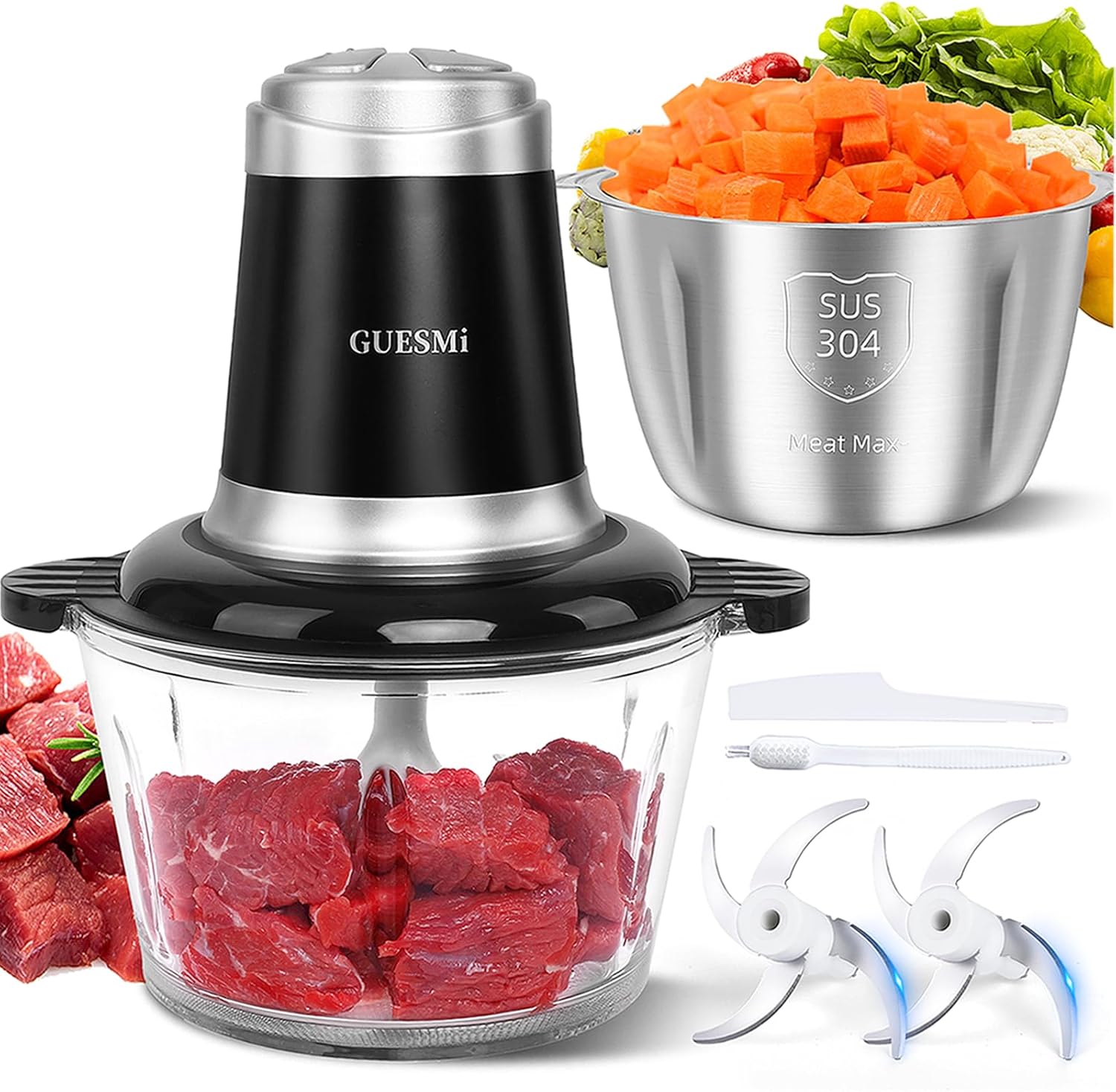 Powerful 500W Food Chopper Meat Grinder & Veggie Chopper - Image 2