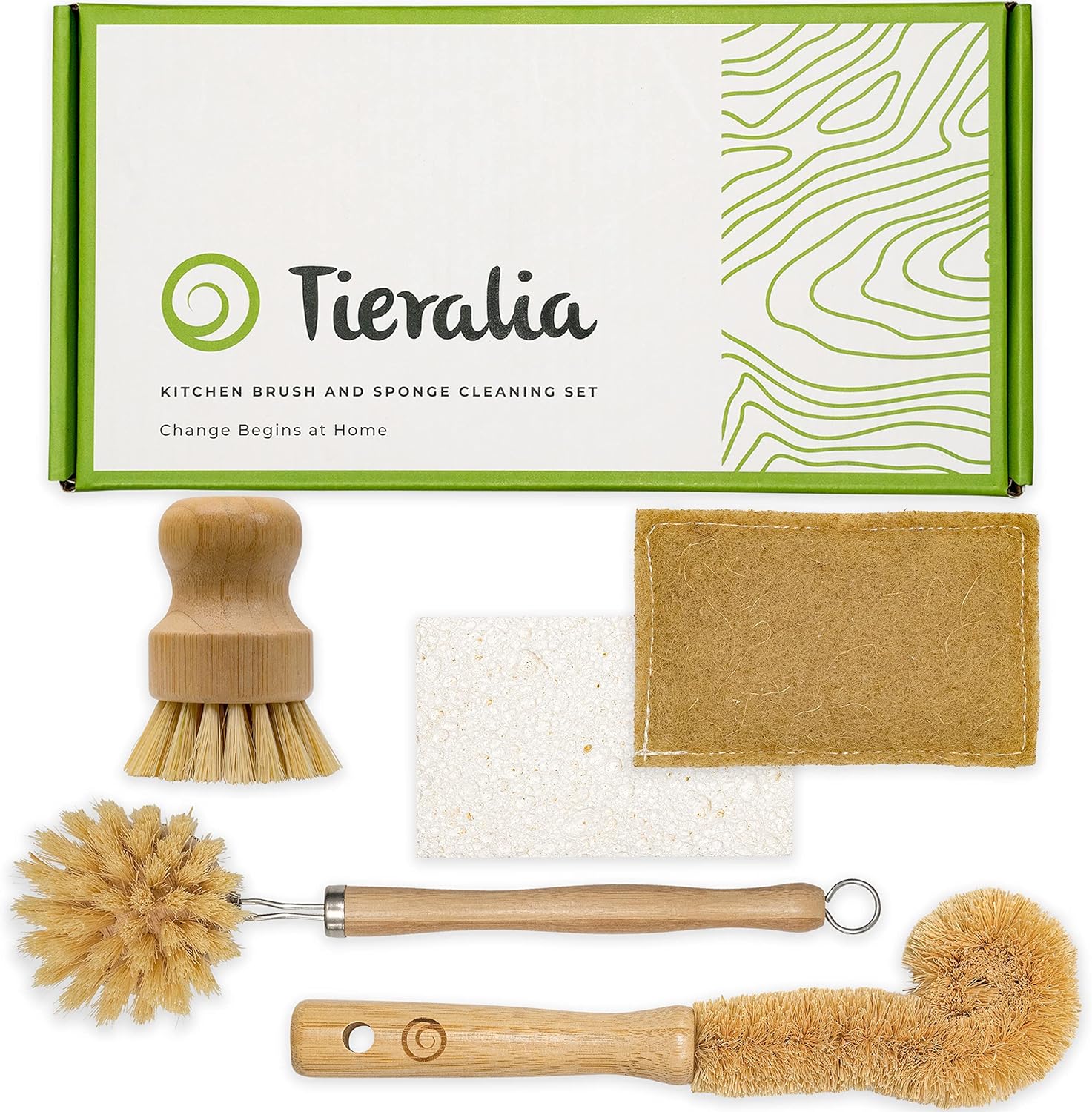 Tieralia Bamboo Dish Brush Gift Set - Image 2