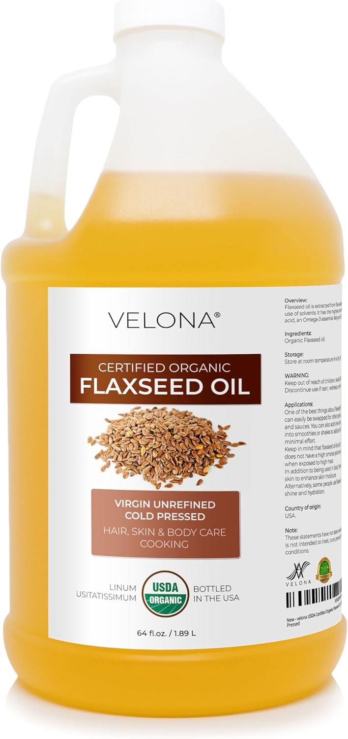 Velona USDA Certified Organic Flaxseed Oil - Image 2