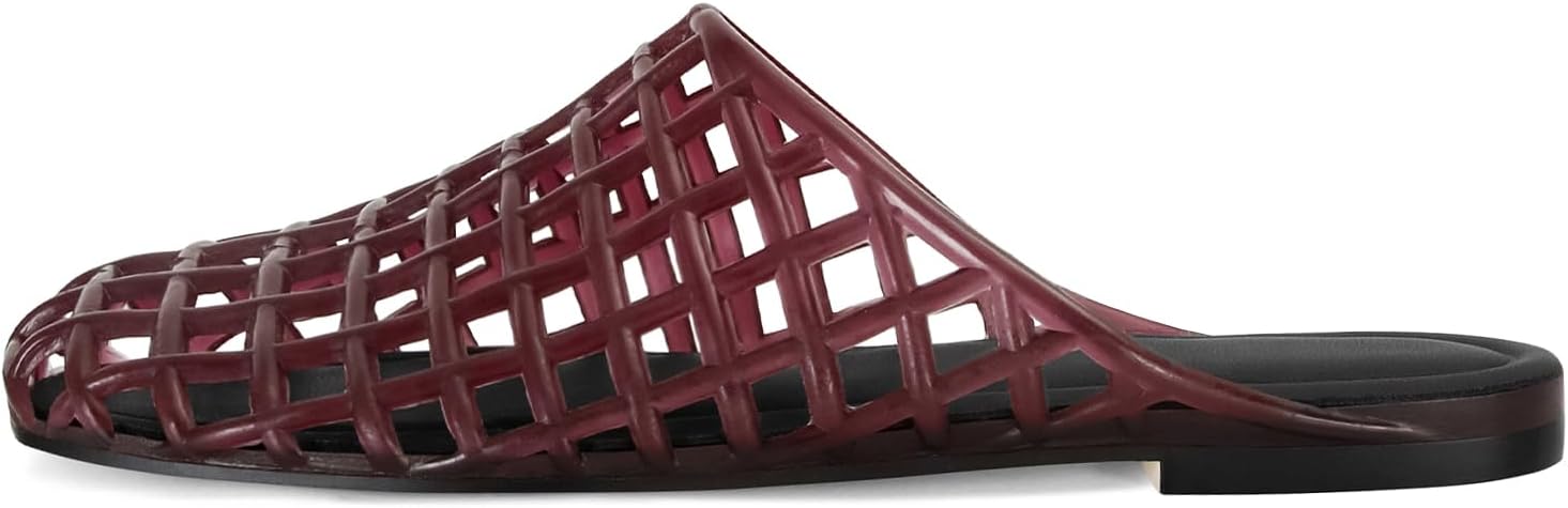 Women's Red Jelly Mesh Slides - Image 2