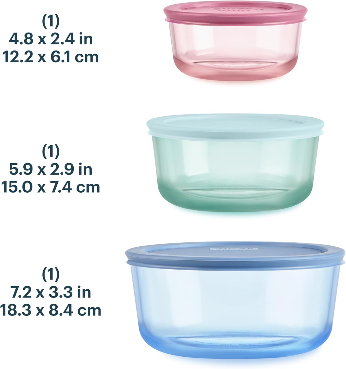 Pyrex 3-Pack Glass Storage Container Set - Image 3