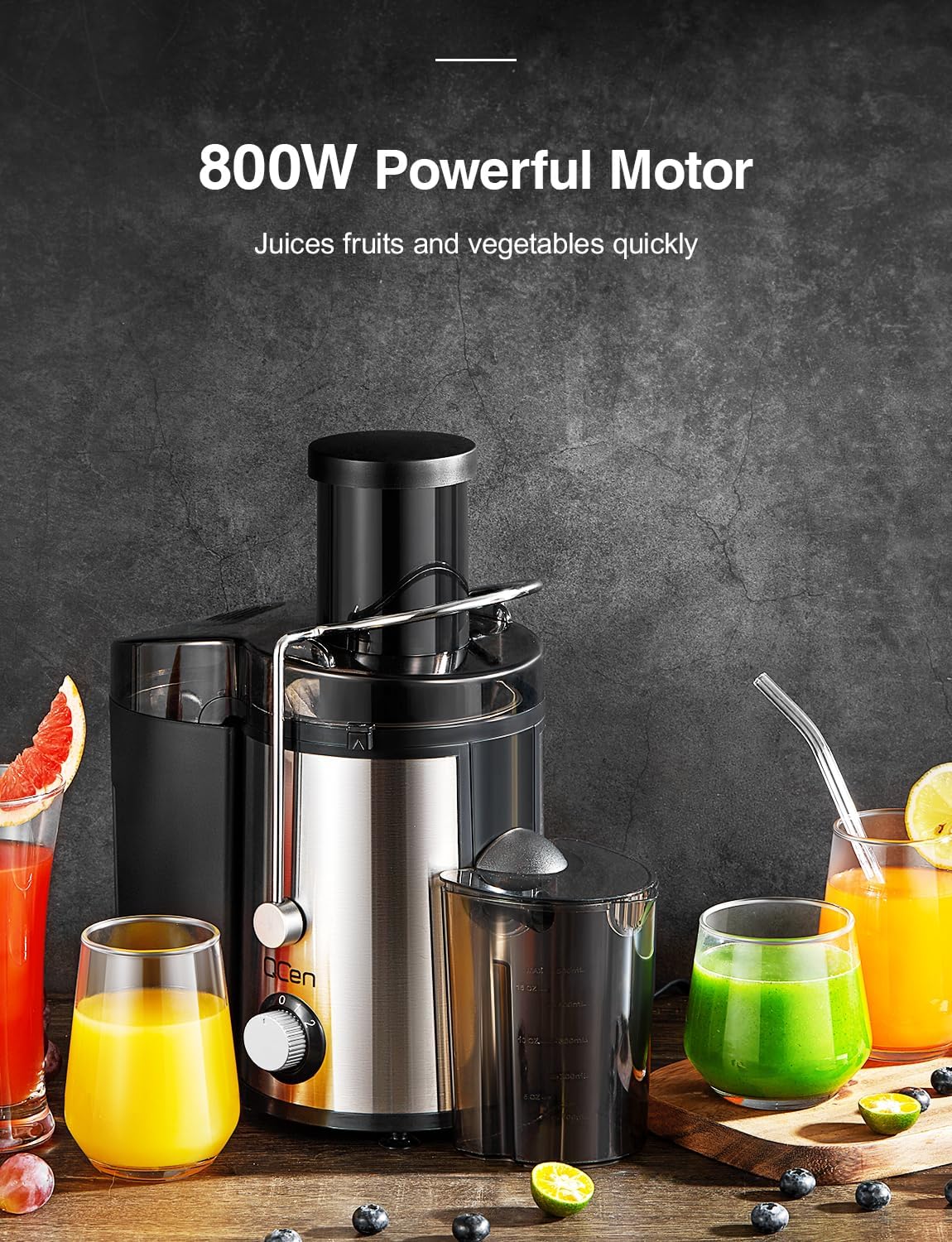Qcen 800W Centrifugal Juicer Machine - Image 6