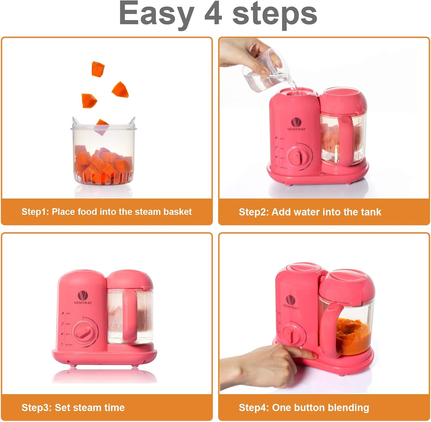 Ventray Baby Food Maker Steamer and Blender - Image 4