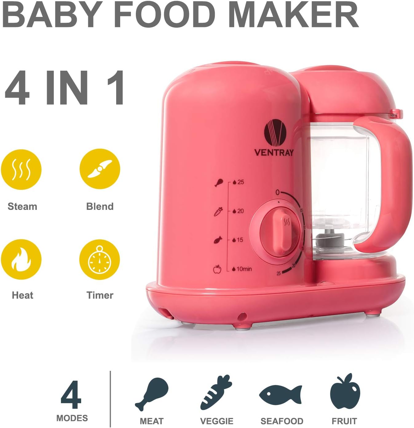 Ventray Baby Food Maker Steamer and Blender - Image 6
