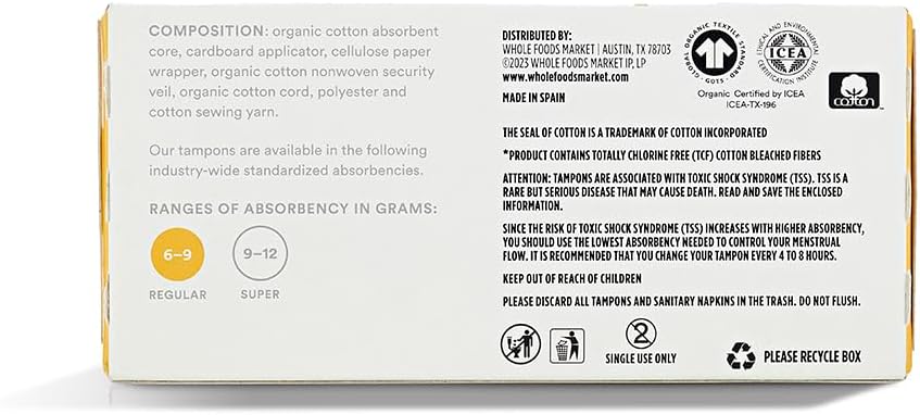 Tampons with Cardboard Applicators by Whole Foods Market - Image 3