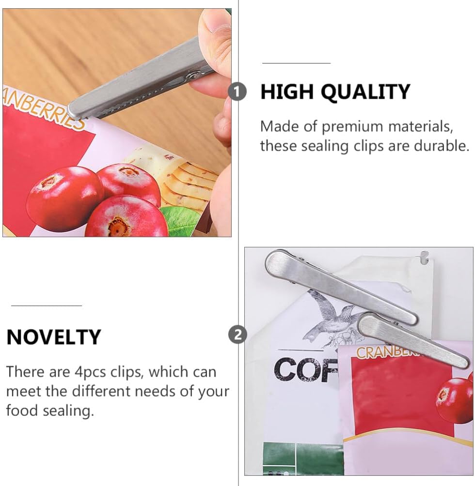 Steel Snack Clamp Fresh-Keeping Air Tight Heavy Metal Bag Clips - Image 4