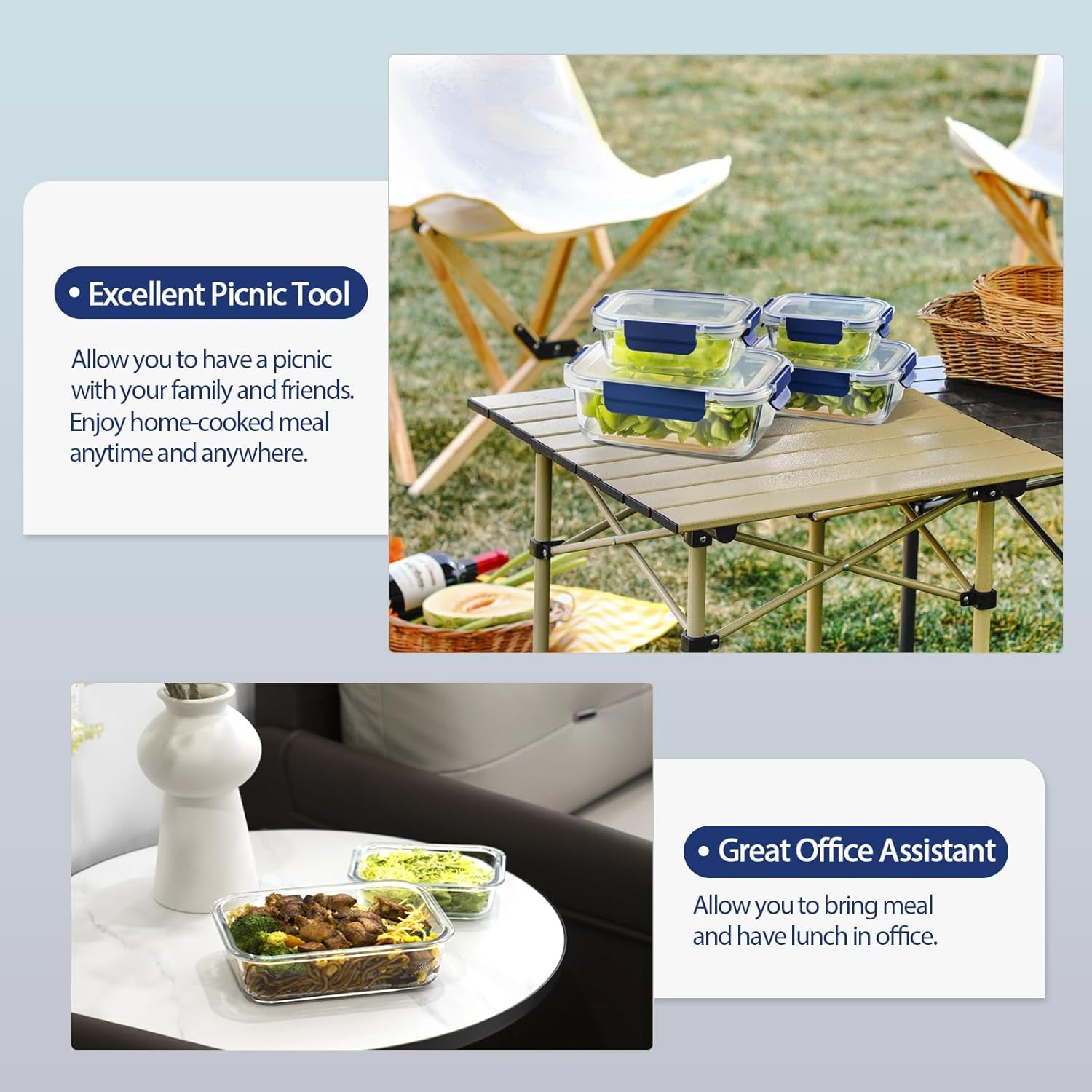 Airtight Glass Food Storage Containers with Lids - Image 5