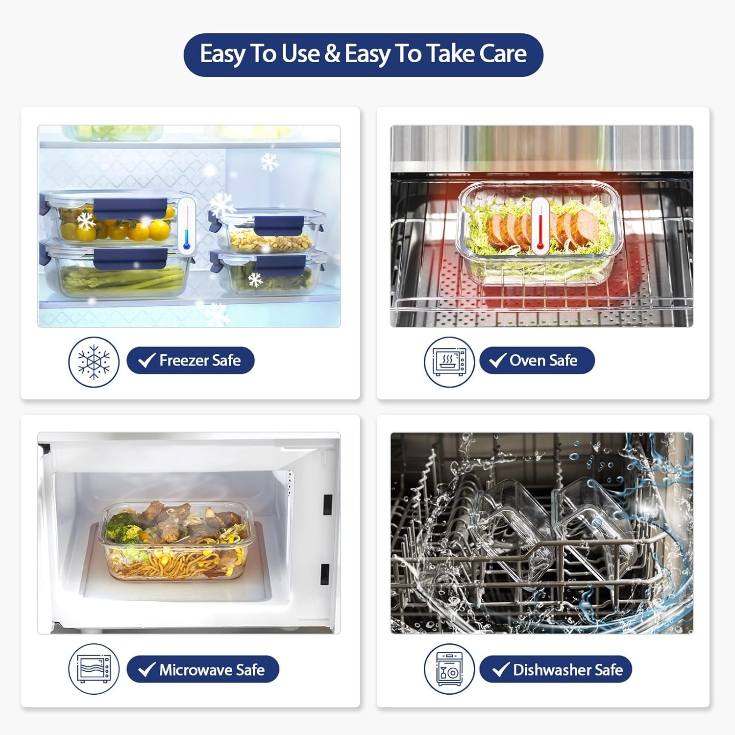 Airtight Glass Food Storage Containers with Lids - Image 8