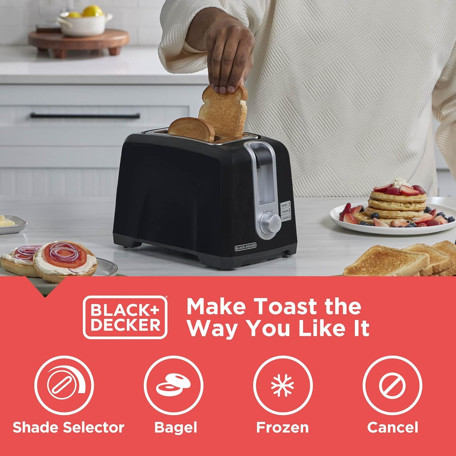 BLACK+DECKER 2-Slice Toaster T2569B - Image 3