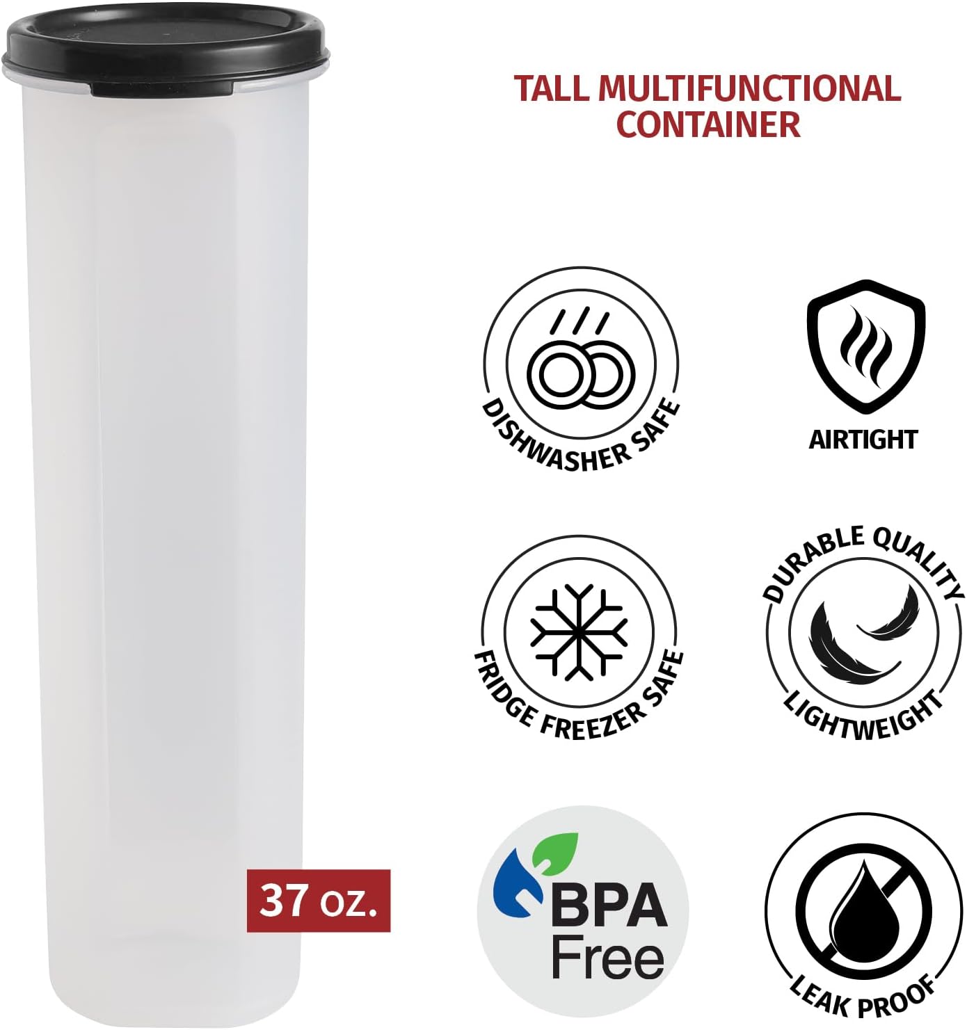 Clear Spaghetti Storage Container With Lid - Image 6