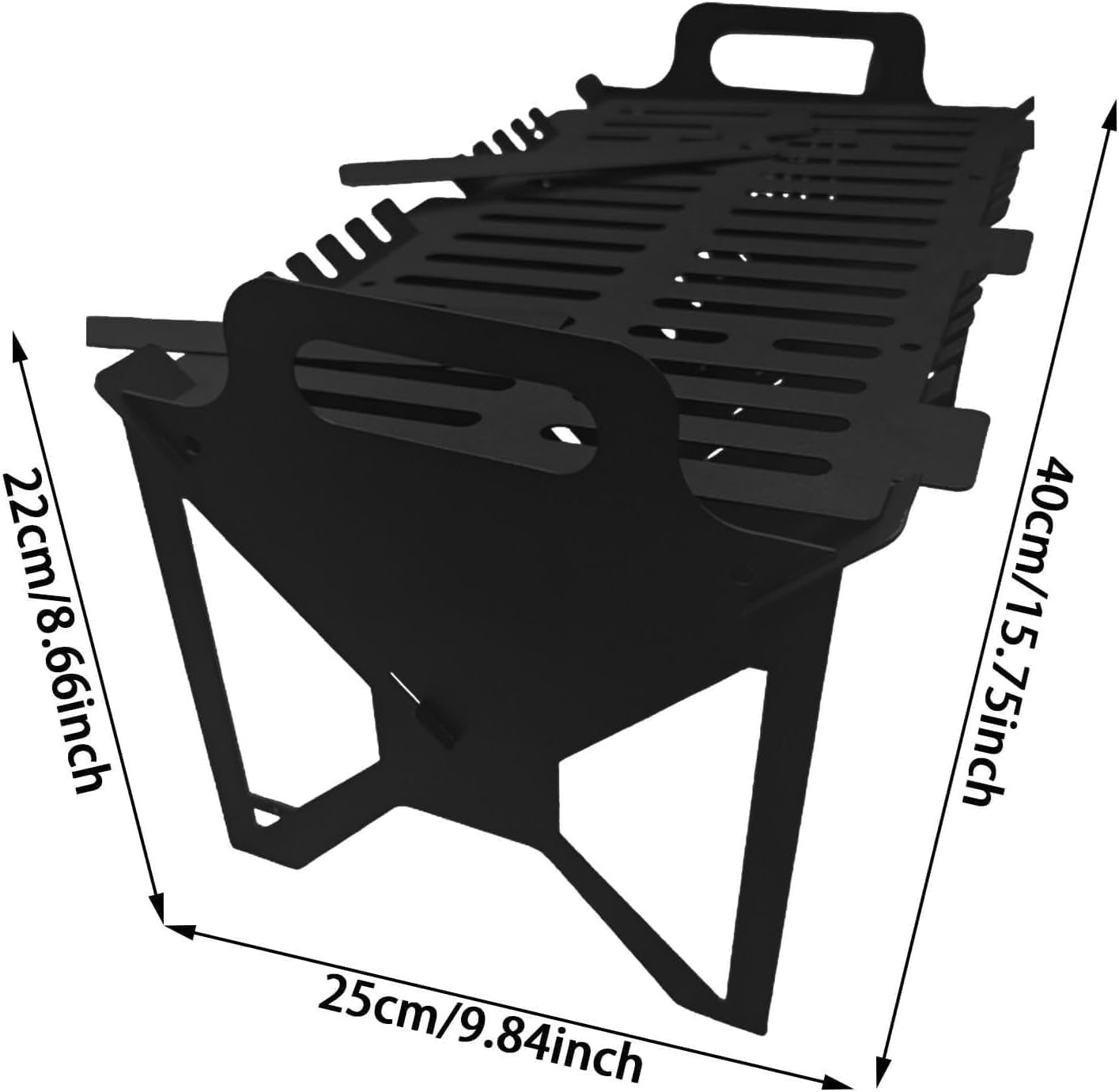 Collapsible BBQ Grill Slot Grill Stainless Steel Portable Fire Pit - Image 7