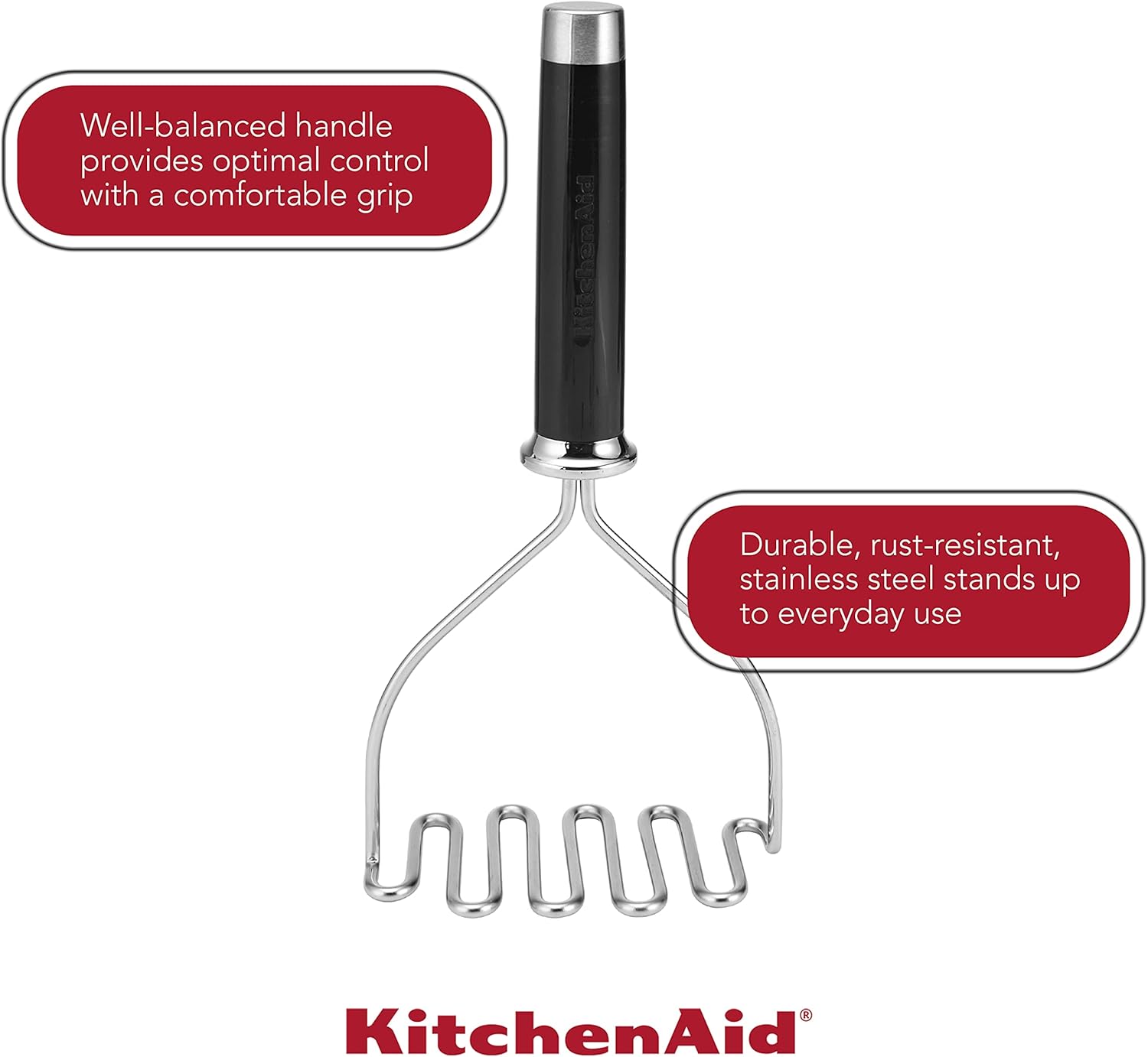 KitchenAid Stainless Steel Masher - Image 3