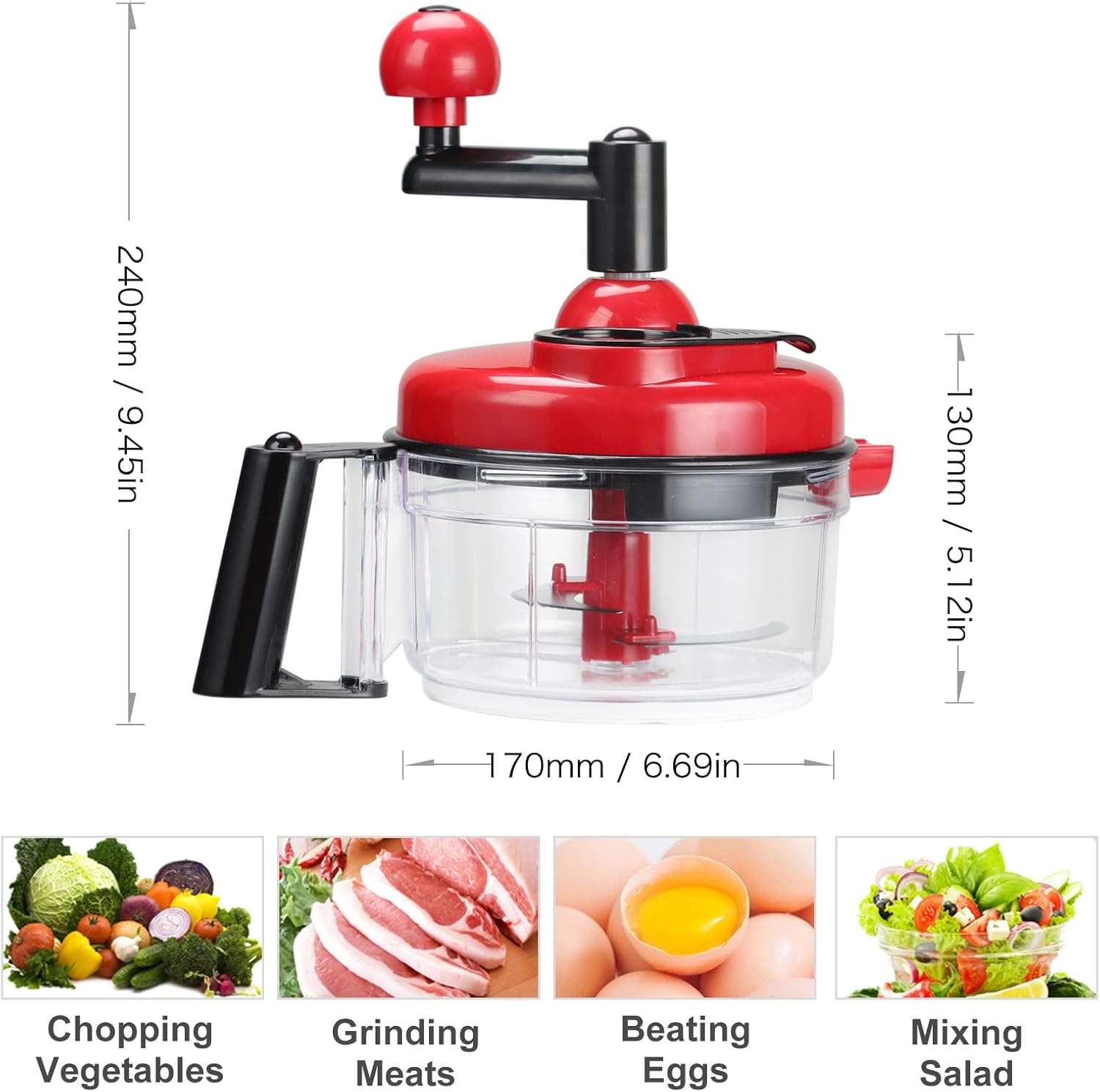 Cambom Manual Food Chopper Vegetable Chopper Hand Food Processor - Image 6