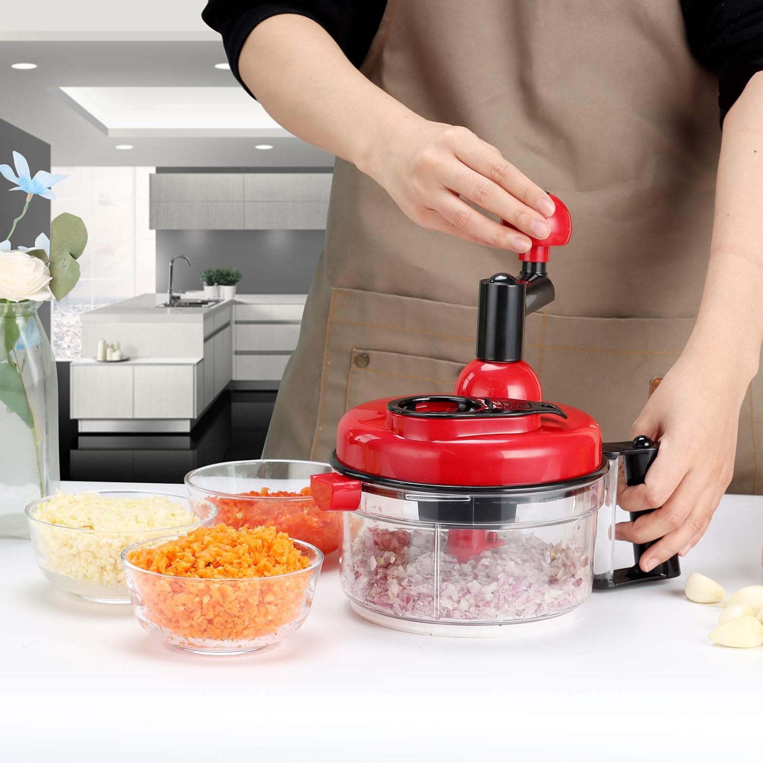 Cambom Manual Food Chopper Vegetable Chopper Hand Food Processor - Image 9
