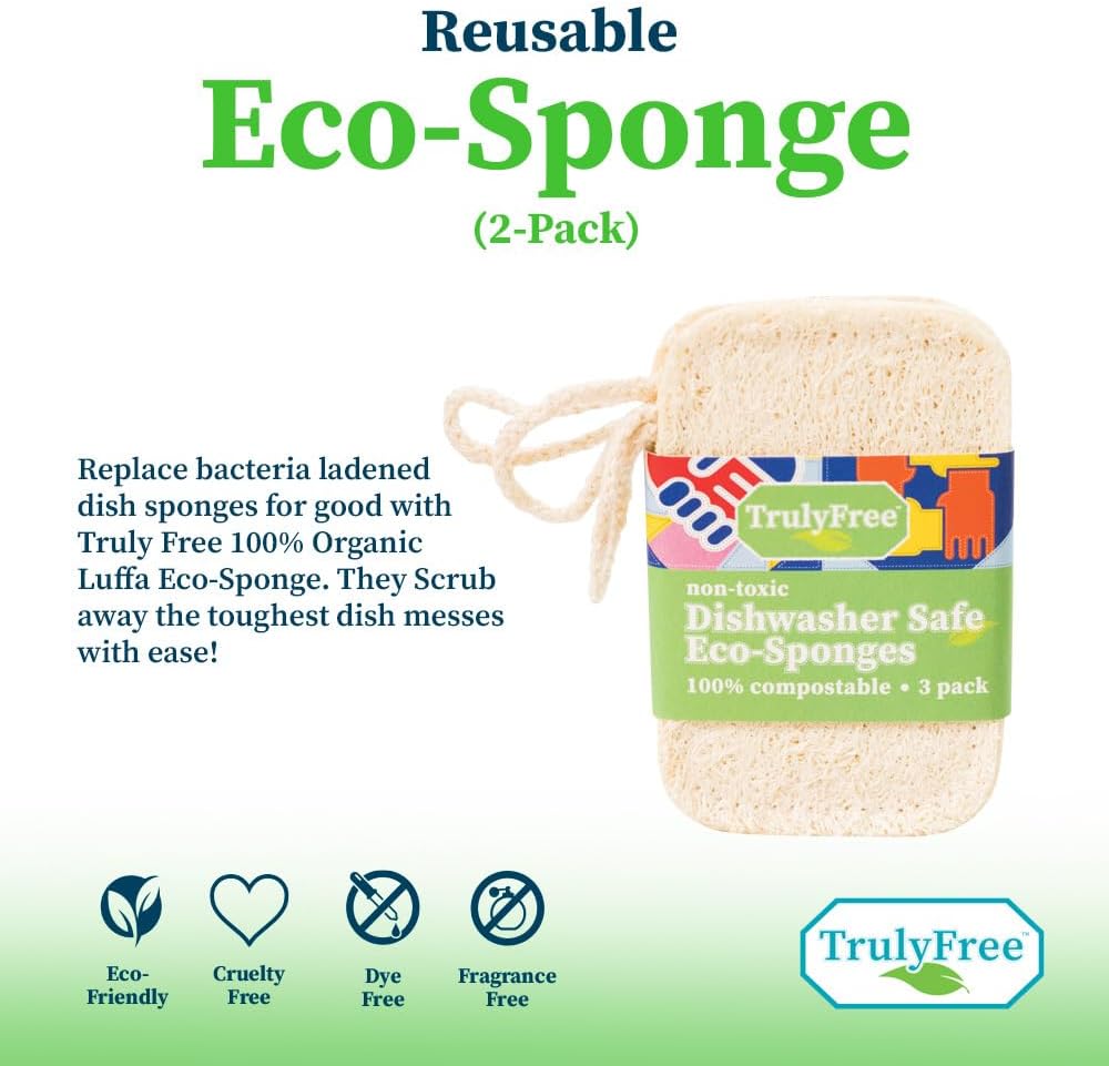 Organic Luffa Dish Scrubber Sponges - Image 4