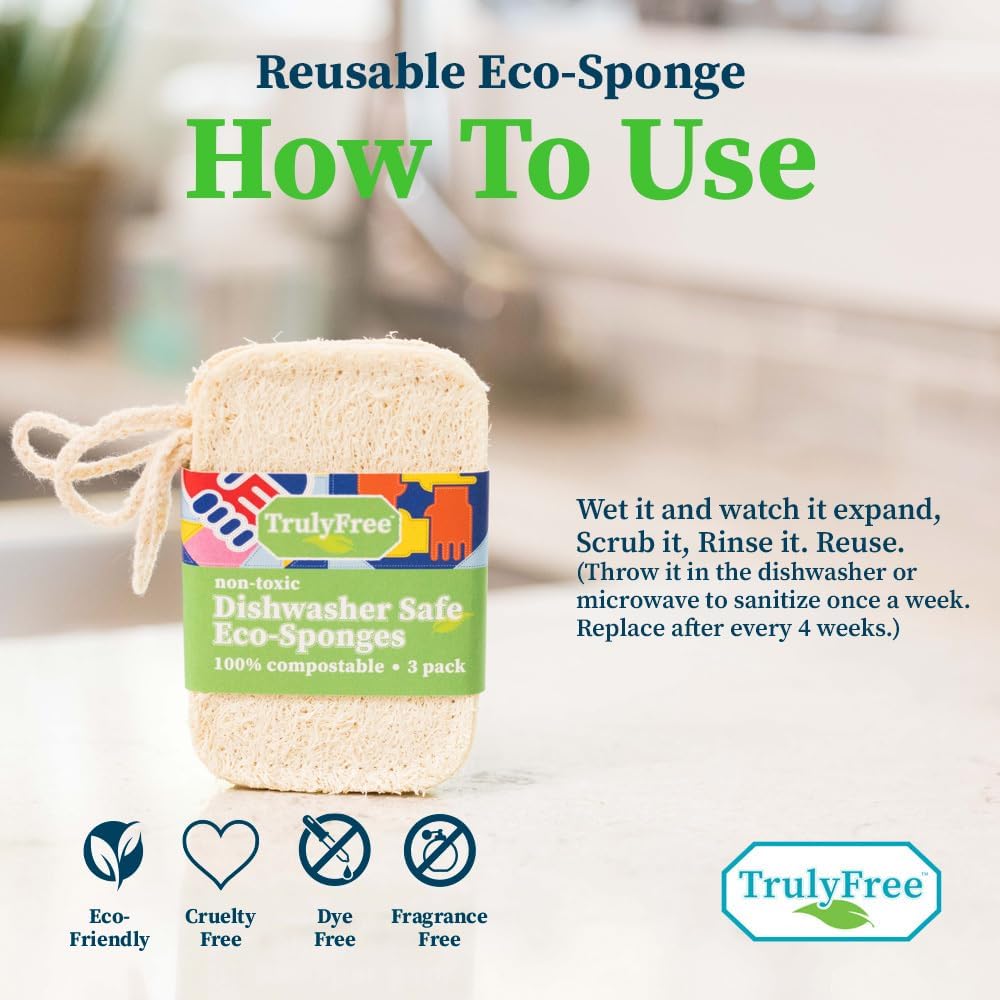 Organic Luffa Dish Scrubber Sponges - Image 5