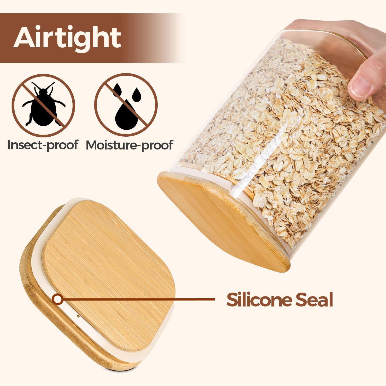 ComSaf Glass Storage Containers with Lids - Image 8