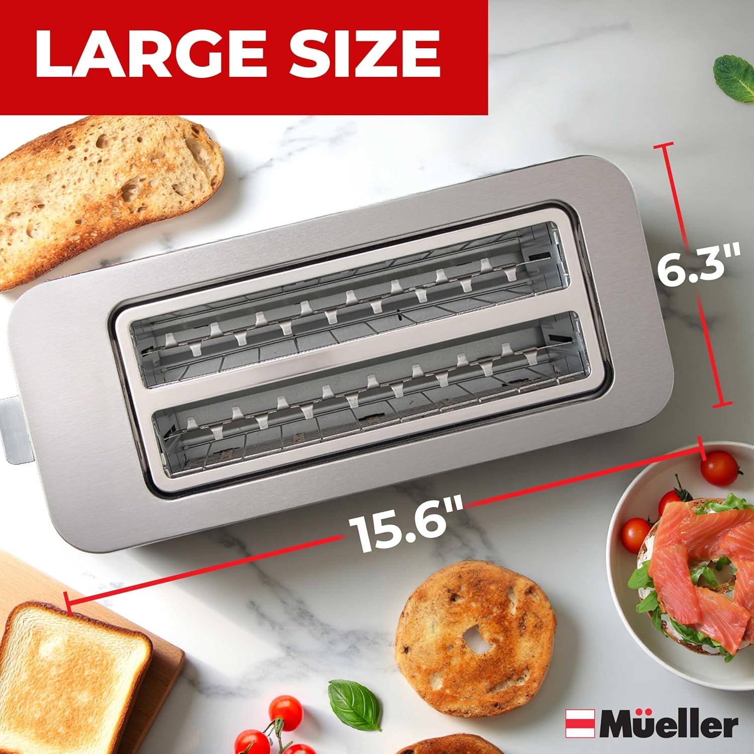 Mueller UltraToast Stainless Steel 4 Slice Toaster - Image 9