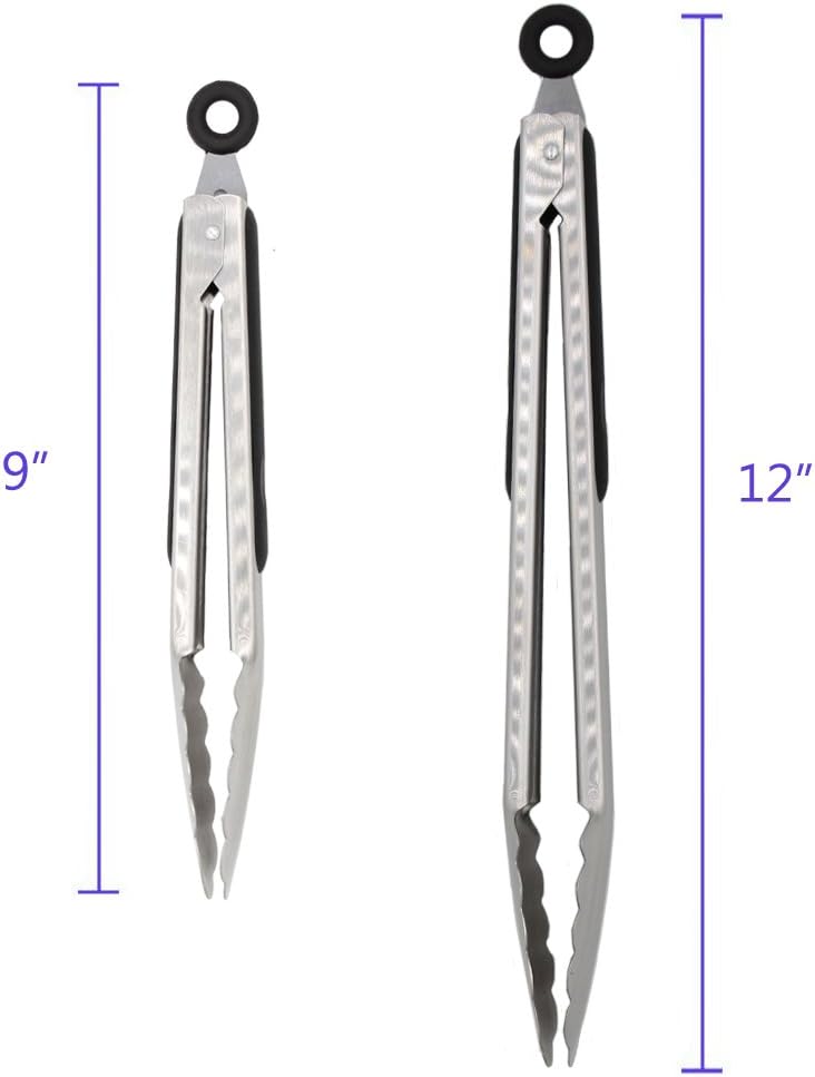 Stainless Steel Kitchen Tongs Set - Image 3