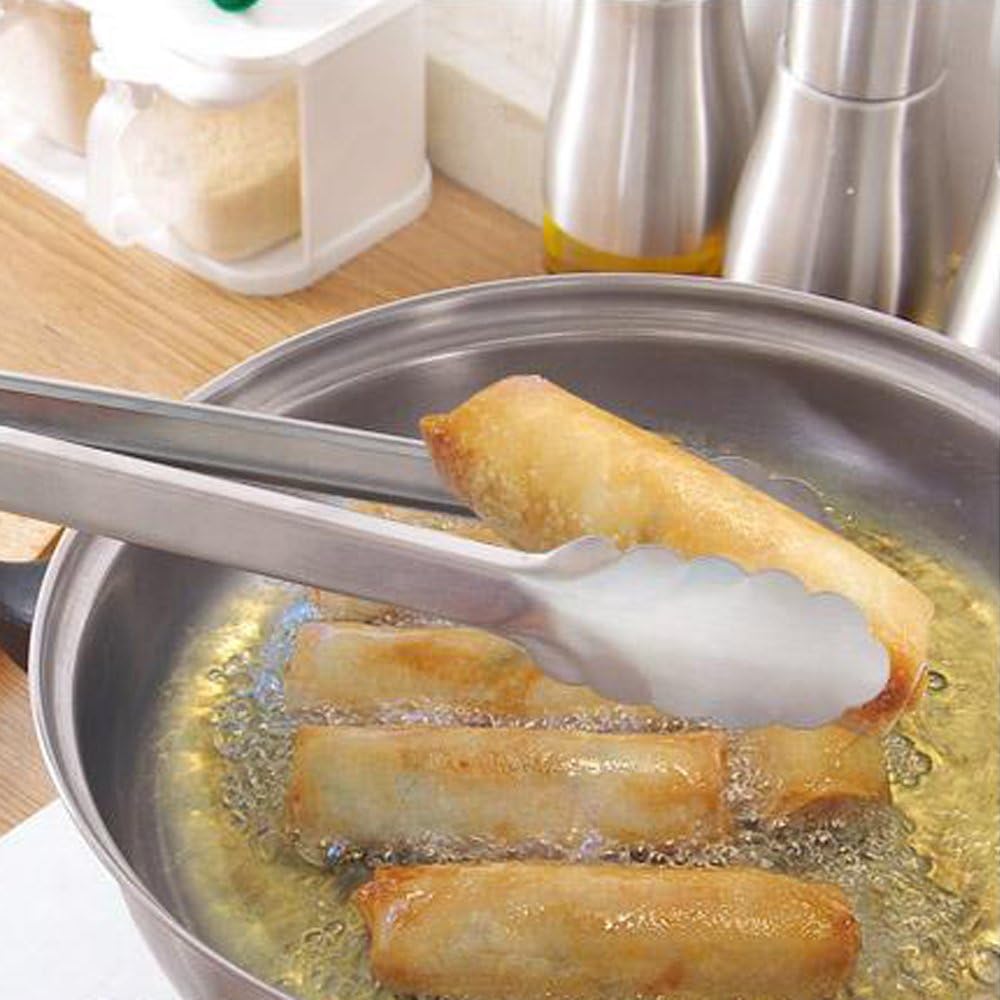 Stainless Steel Kitchen Tongs Set - Image 9