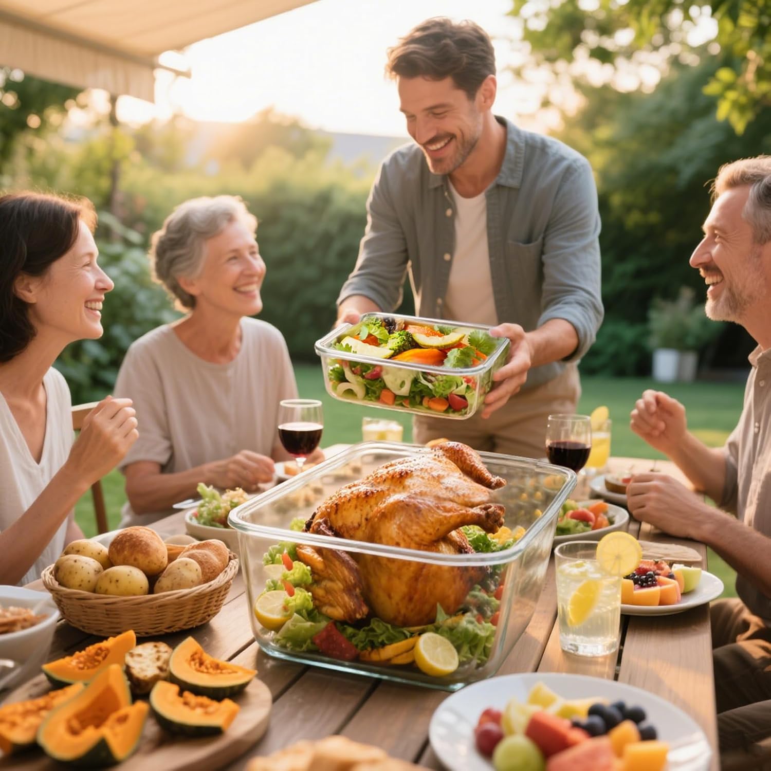 KOMUEE Extra Large Glass Food Storage Containers with Lids - Image 7