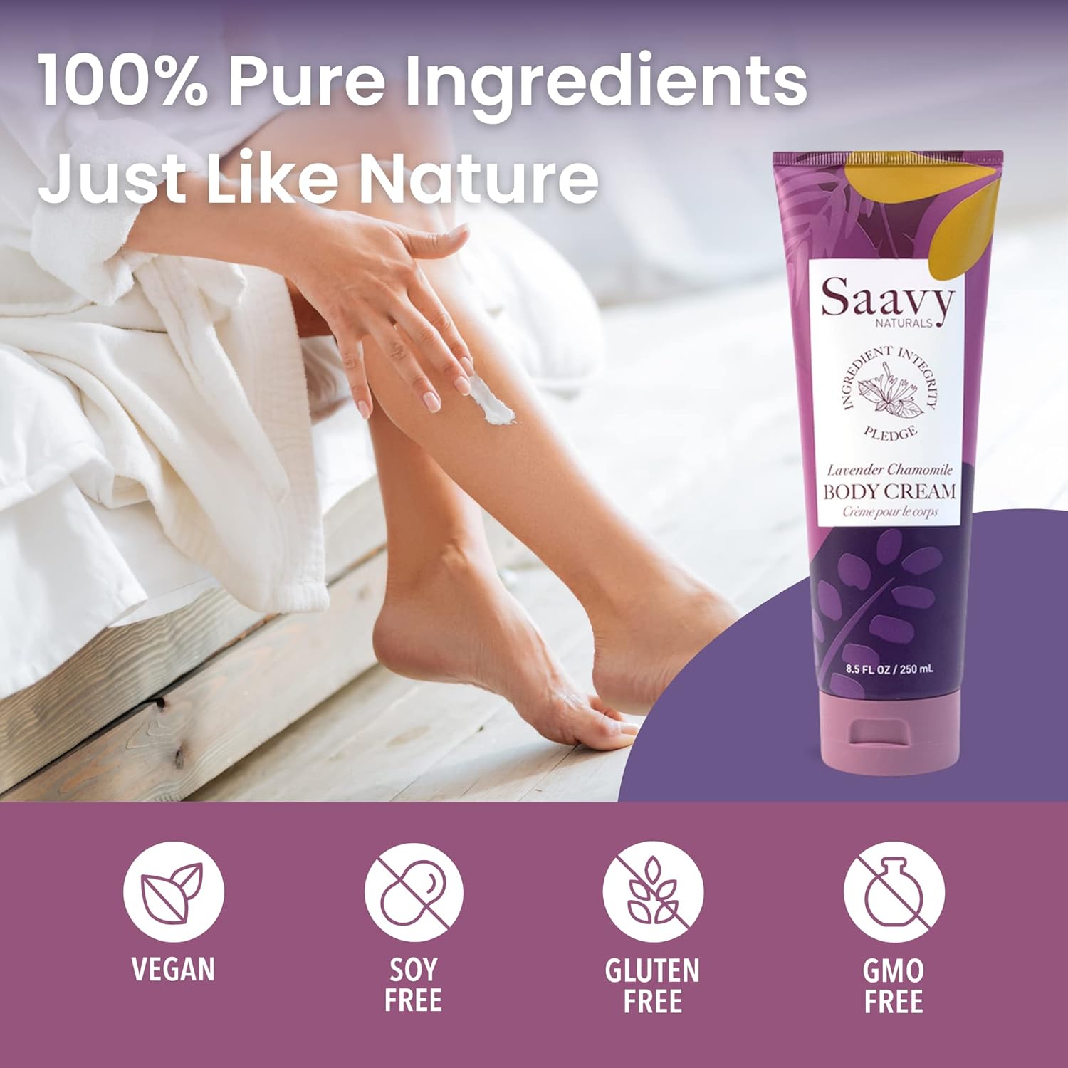 Saavy Naturals Lavender Chamomile Body Cream - Image 4