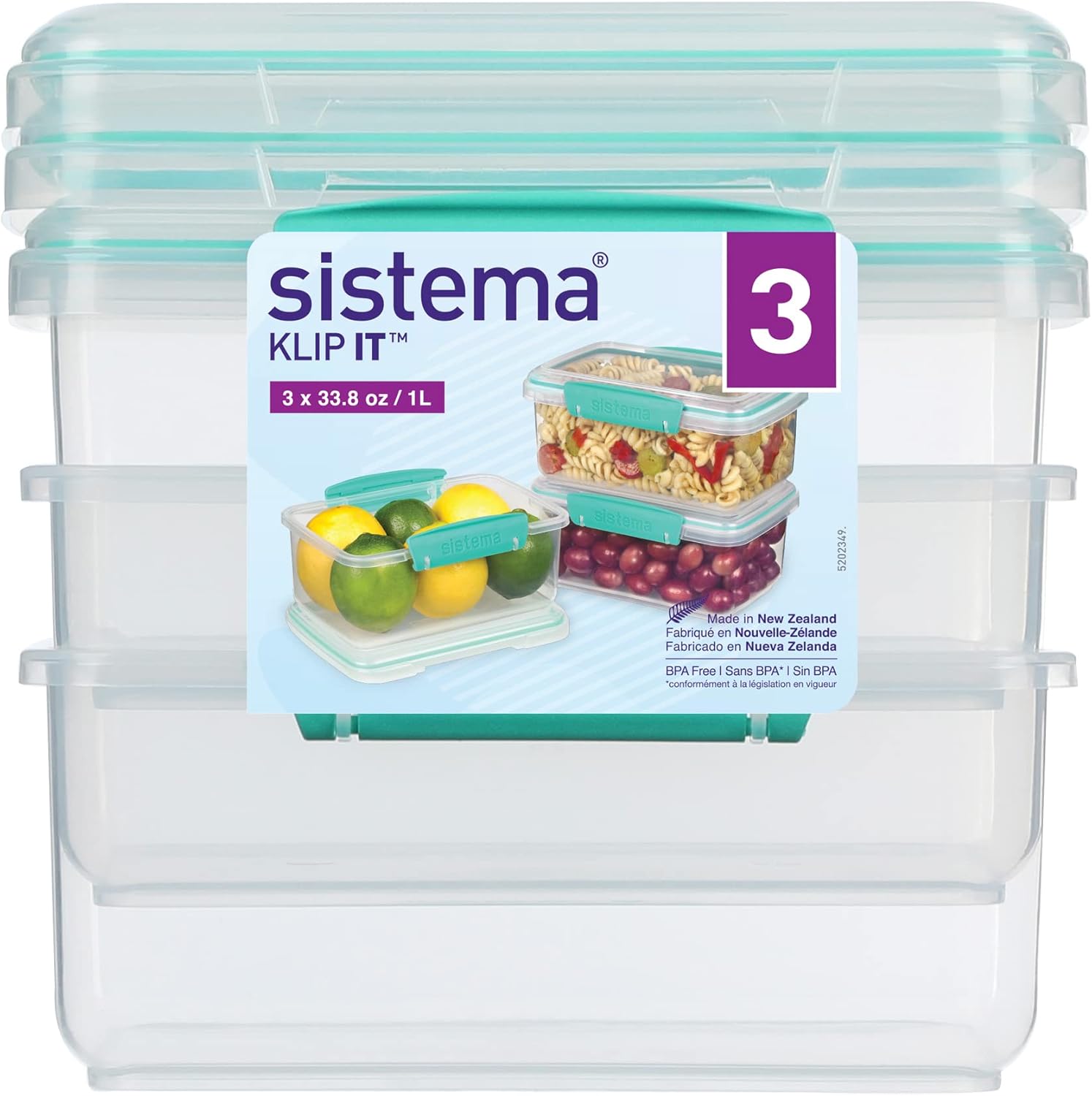 Sistema 1L Polypropylene Food Storage Containers - Image 3