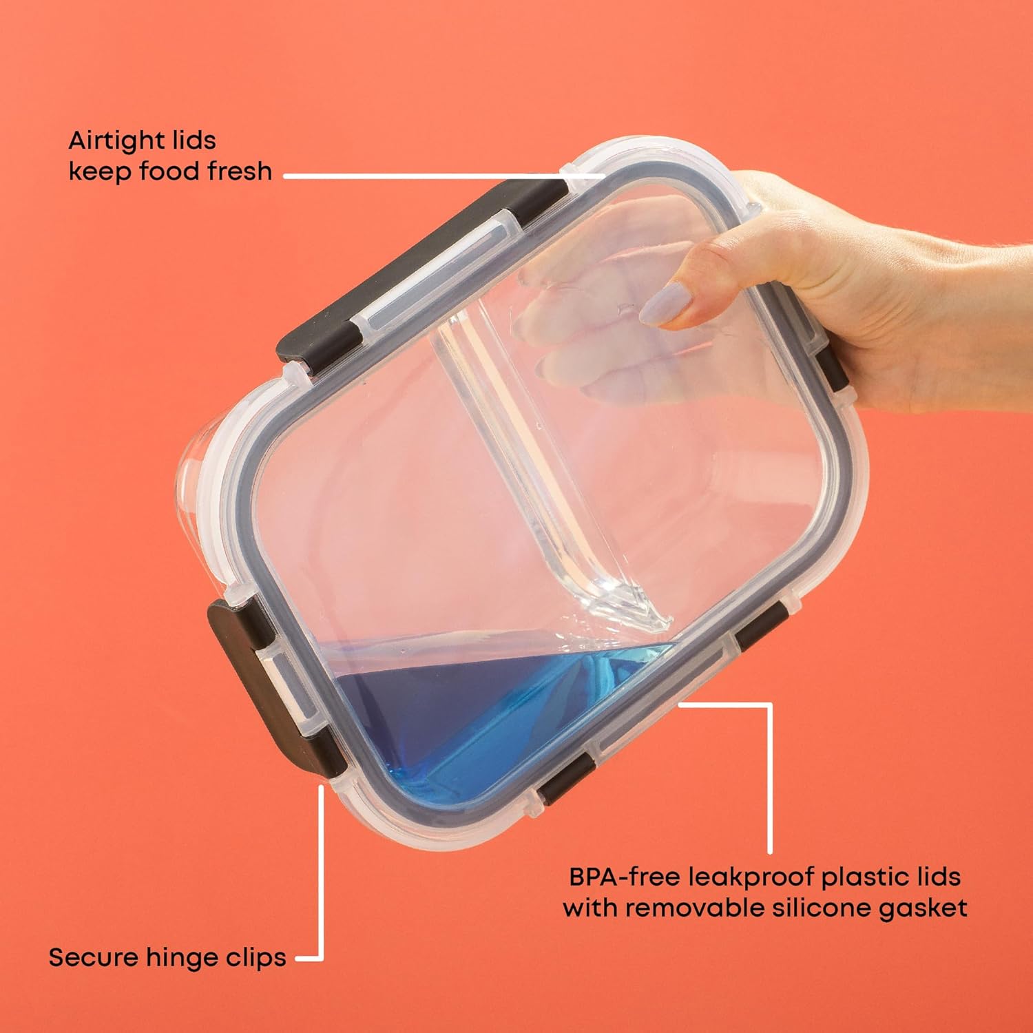 JoyJolt Airtight Glass Meal Prep Containers - Image 7