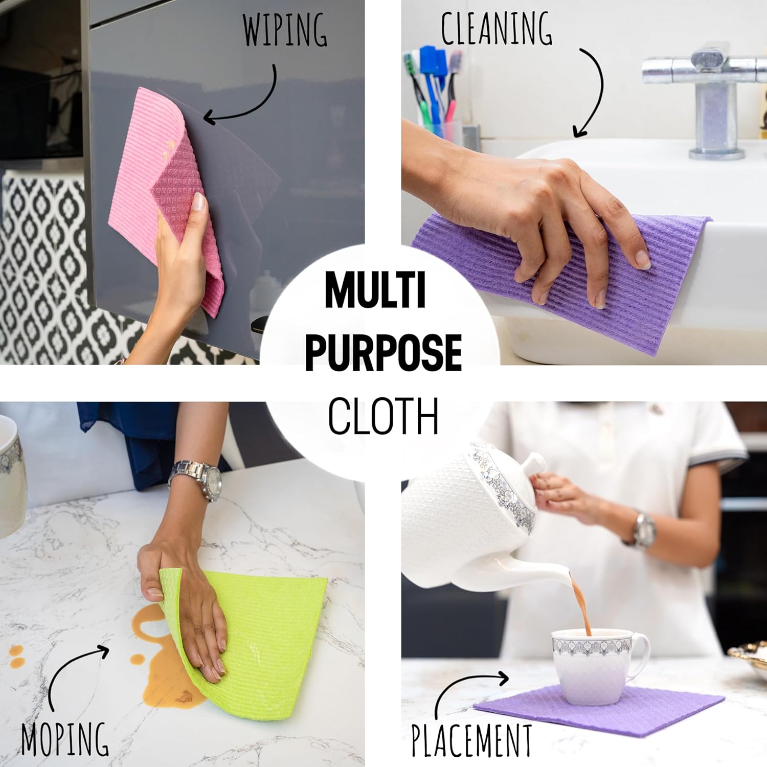 Reusable Swedish Dish Cloths 10 Pack - Image 3