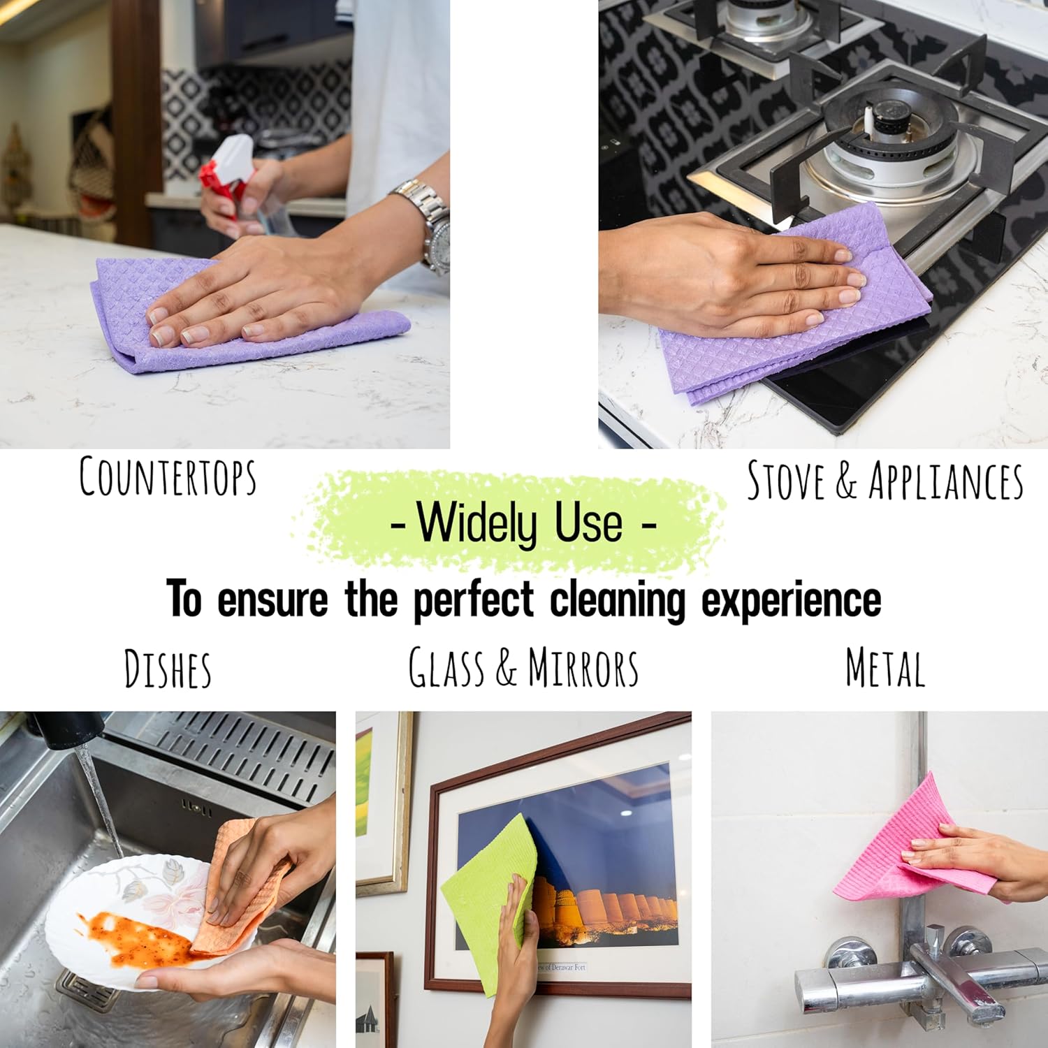 Reusable Swedish Dish Cloths 10 Pack - Image 4