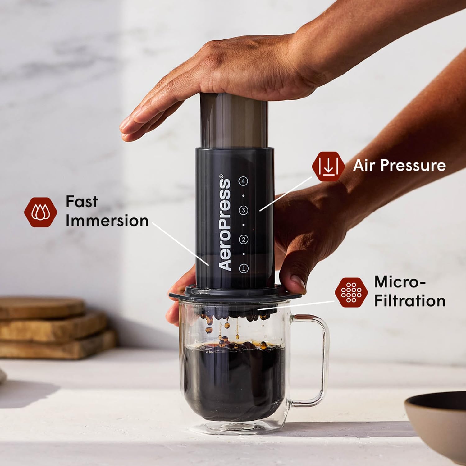 AeroPress Original Coffee Press Manual Brewer - Image 3