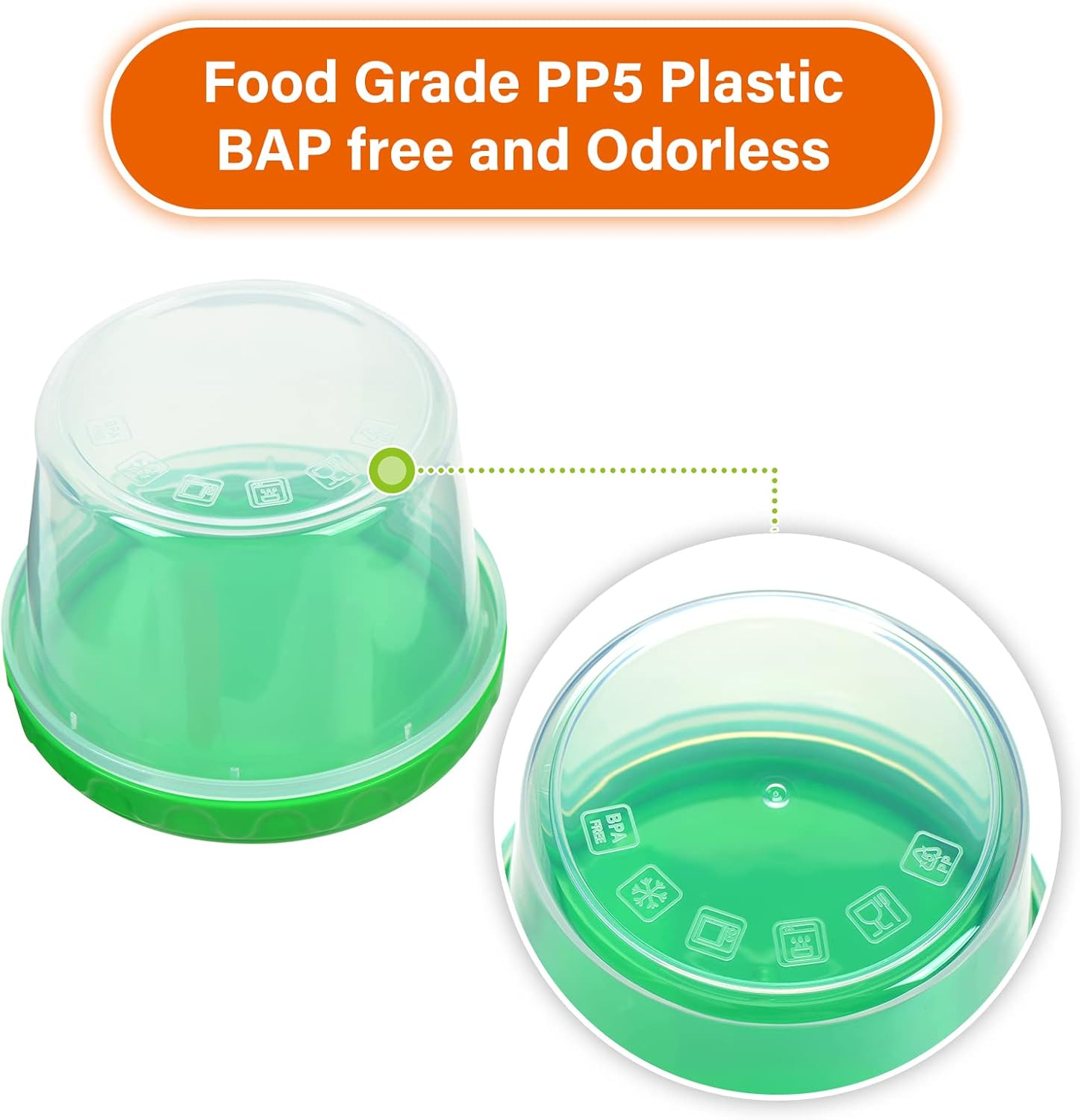 8oz Stackable Plastic Food Storage Containers with Lids - Image 9